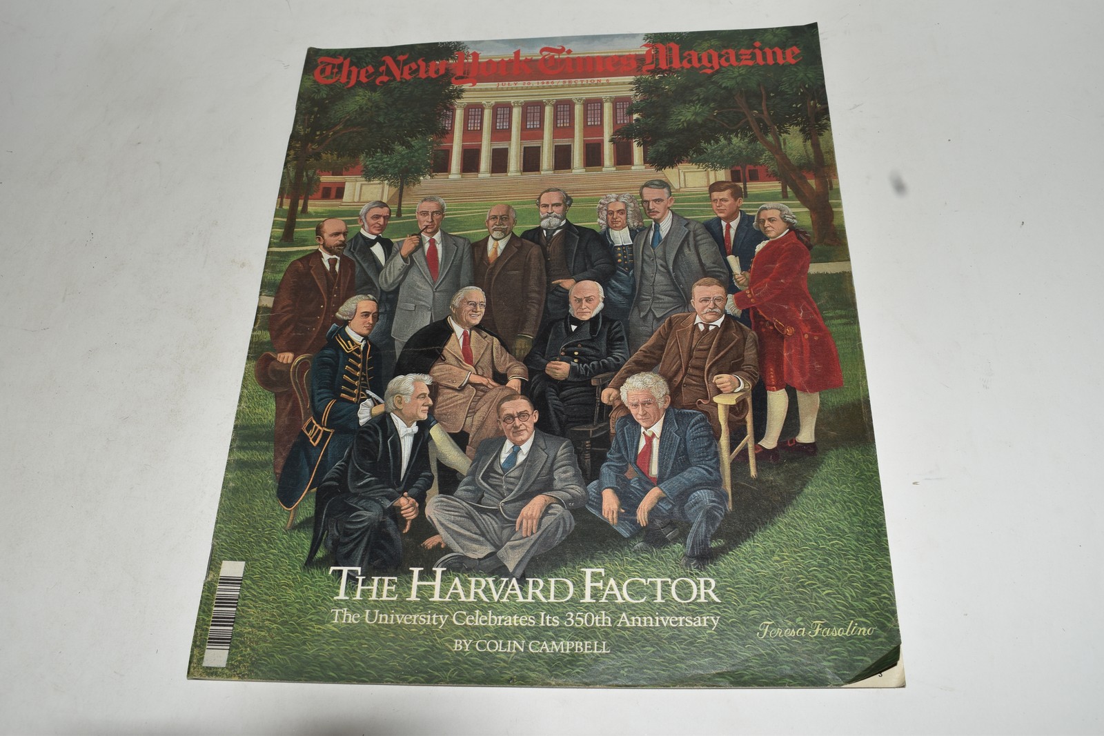 NEW YORK TIMES MAGAZINE July 20, 1986/ HARVARD 350th anniversary (NYT84)