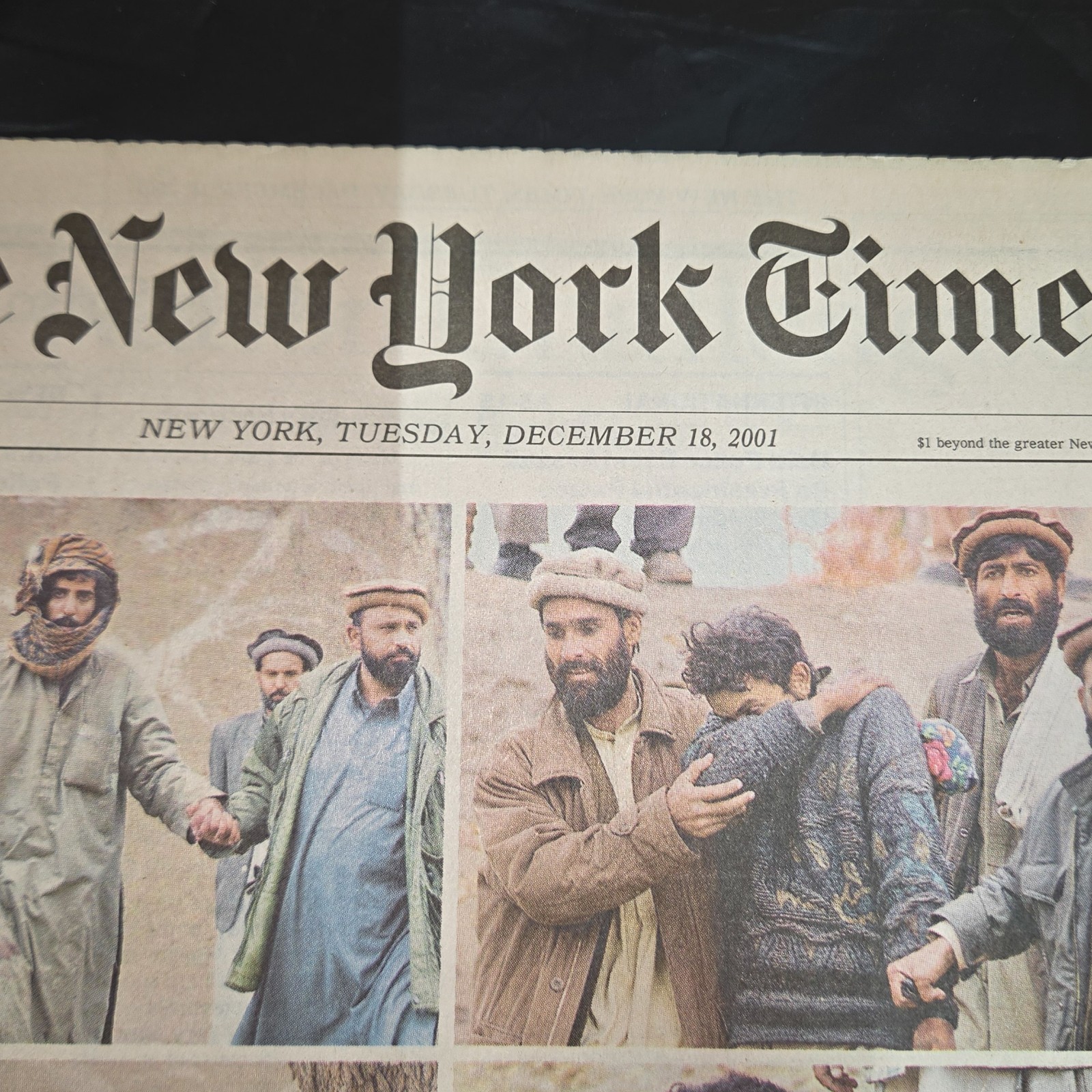 The New York Times December 18 2001 Al Qaeda Fleeing Toward Pakistan Newspaper