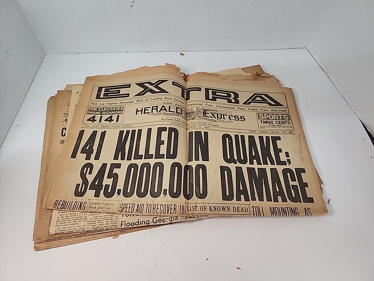 Lot Of Newspapers 1918, 1935 Will Rogers Plane Crash 1967 60 Years As A State OK