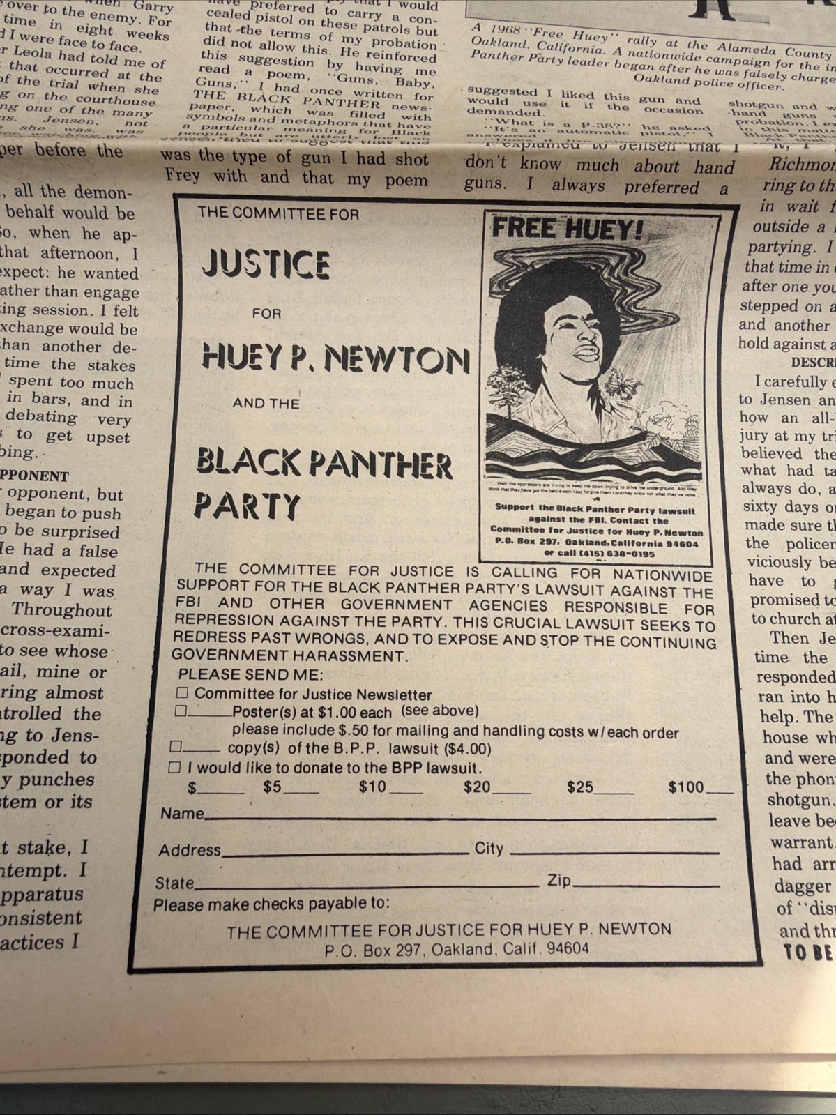 THE BLACK PANTHER PARTY NEWSPAPER – FEBRUARY 12, 1977 Huey Newton