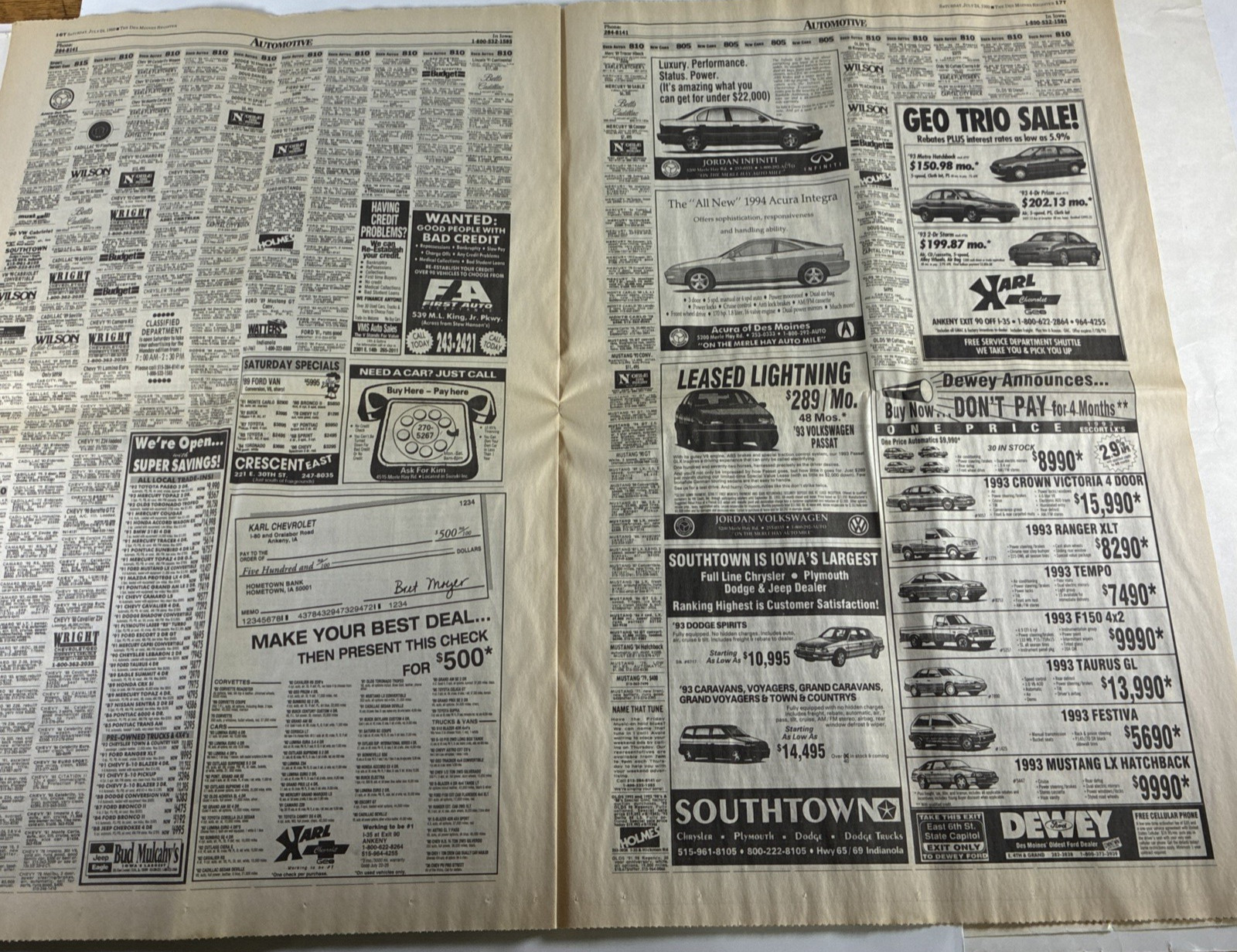 Des Moines Register July 24 1993 Newspaper Iowa Flood of 93 Historic Clean Up