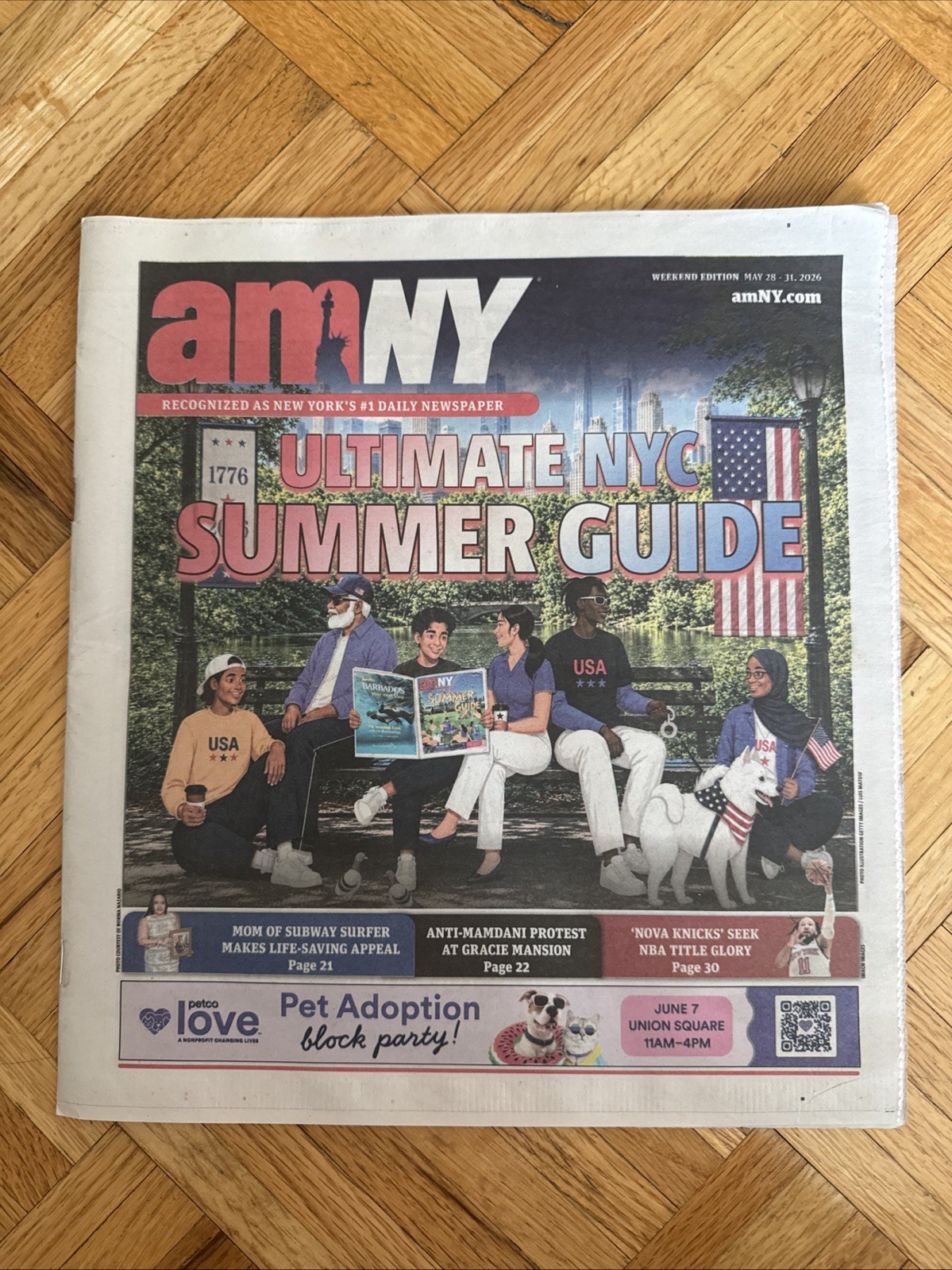 AM New York Newspaper May 28-31, 2026 Knicks NBA Basketball Eva Longoria
