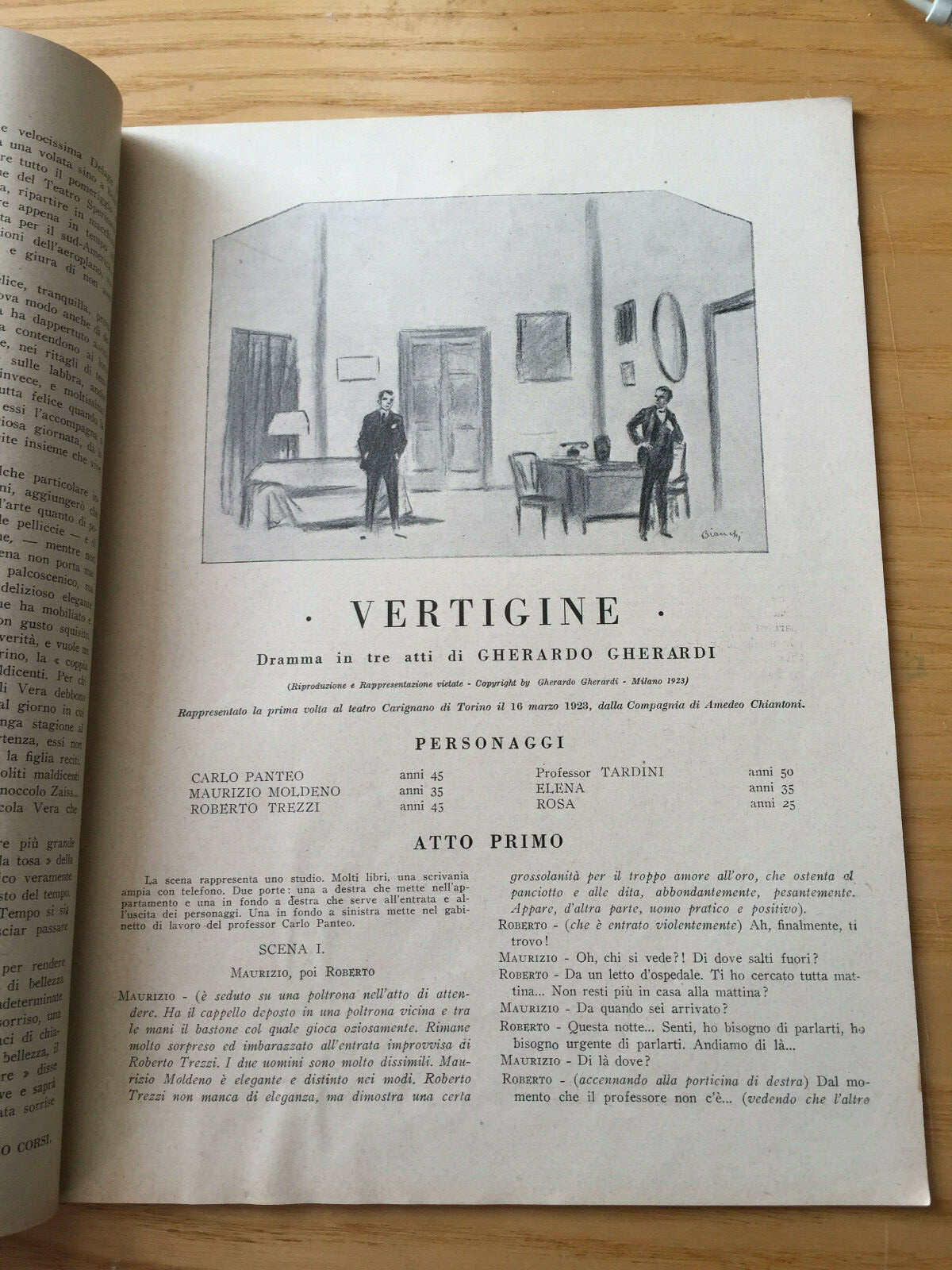 MONDADORI COMEDIA PERIODICO COMEDIA E VITA THEATRALE N° 16 1923 GHERARDI 02/19