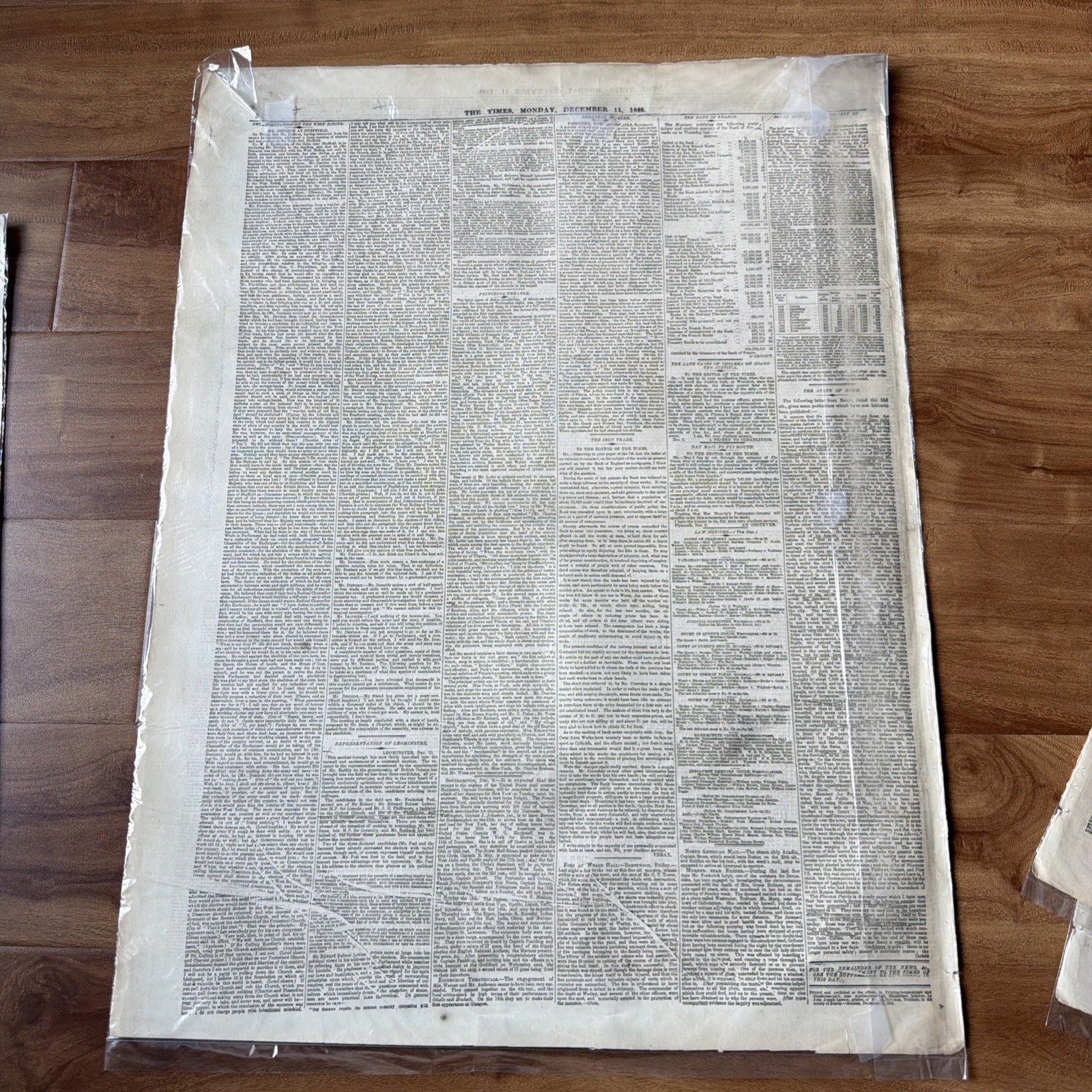 December 11 1848 THE LONDON TIMES Victorian ORIGINAL Newspaper and Supplement