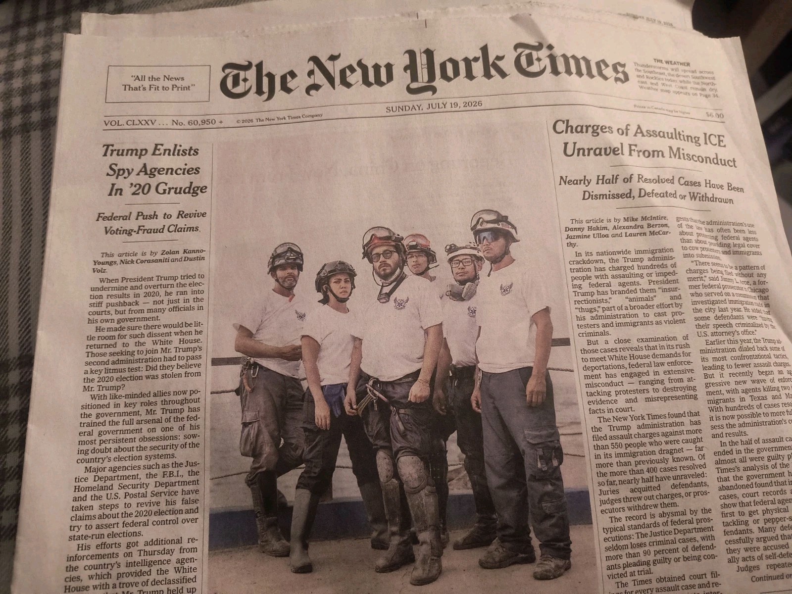 The New York Times Sunday July 19 2026