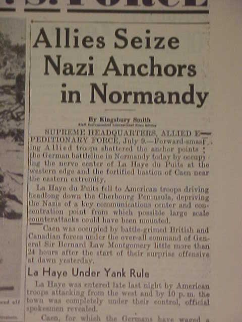 VINTAGE NEWSPAPER HEADLINES ~ WORLD WAR 2 JAPAN BATTLE SAIPAN FALLS WWII 1944