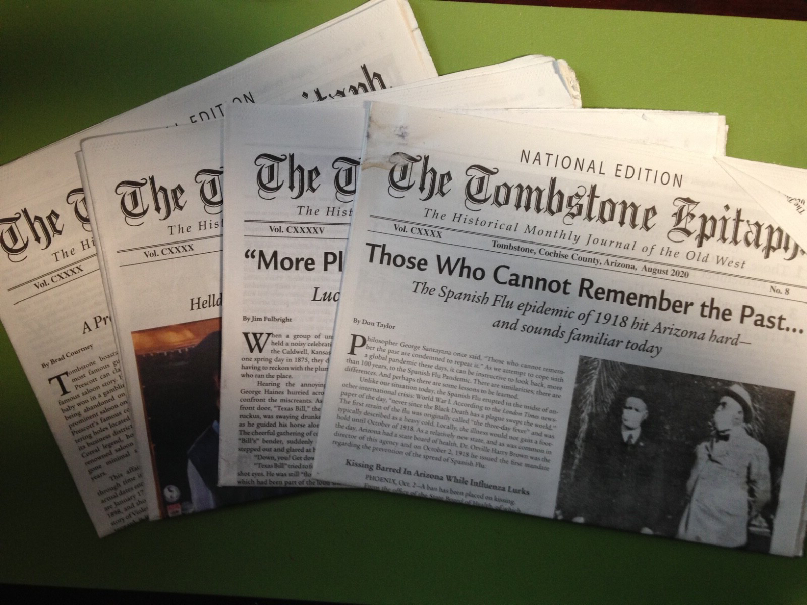 4 Newspaper lot, Tombstone Times, Arizona. Nice! 2020, 2025.
