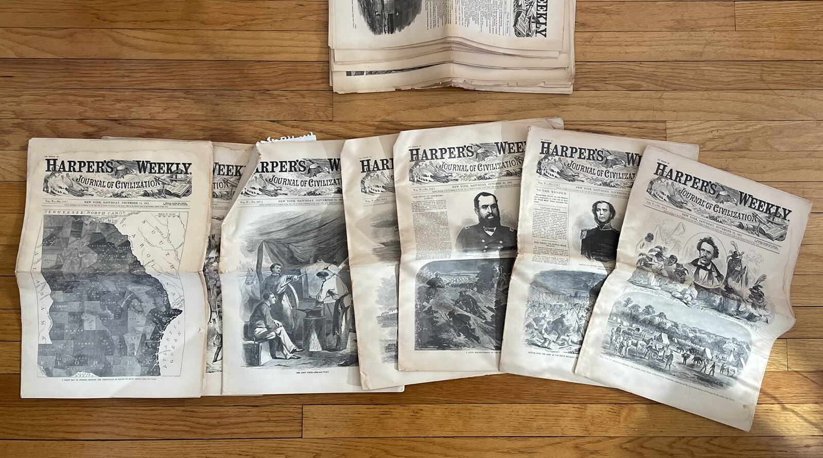 Harper’s Weekly Journal, 1861-1865 Civil War Reprints Multiple Issues ( 1960 )