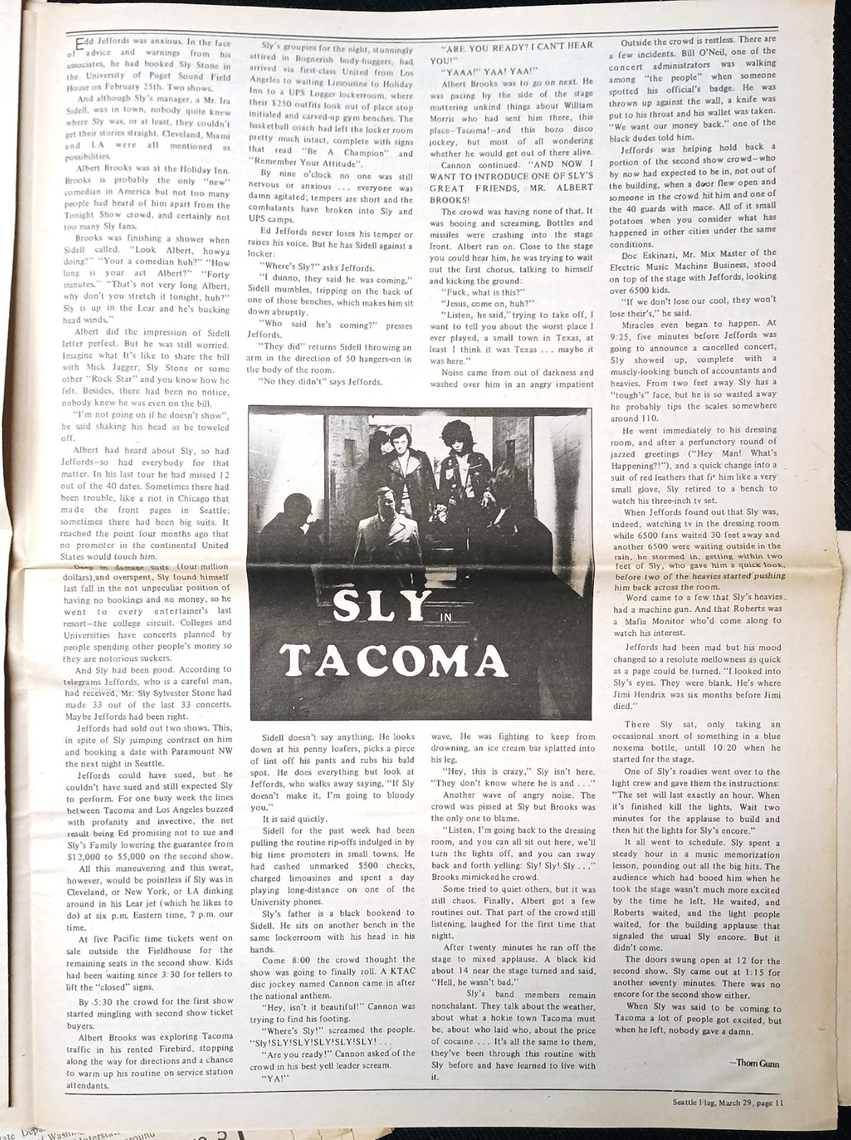 SEATTLE FLAG X6 underground newspaper 1972 Bill Walton Sonics drag strip history
