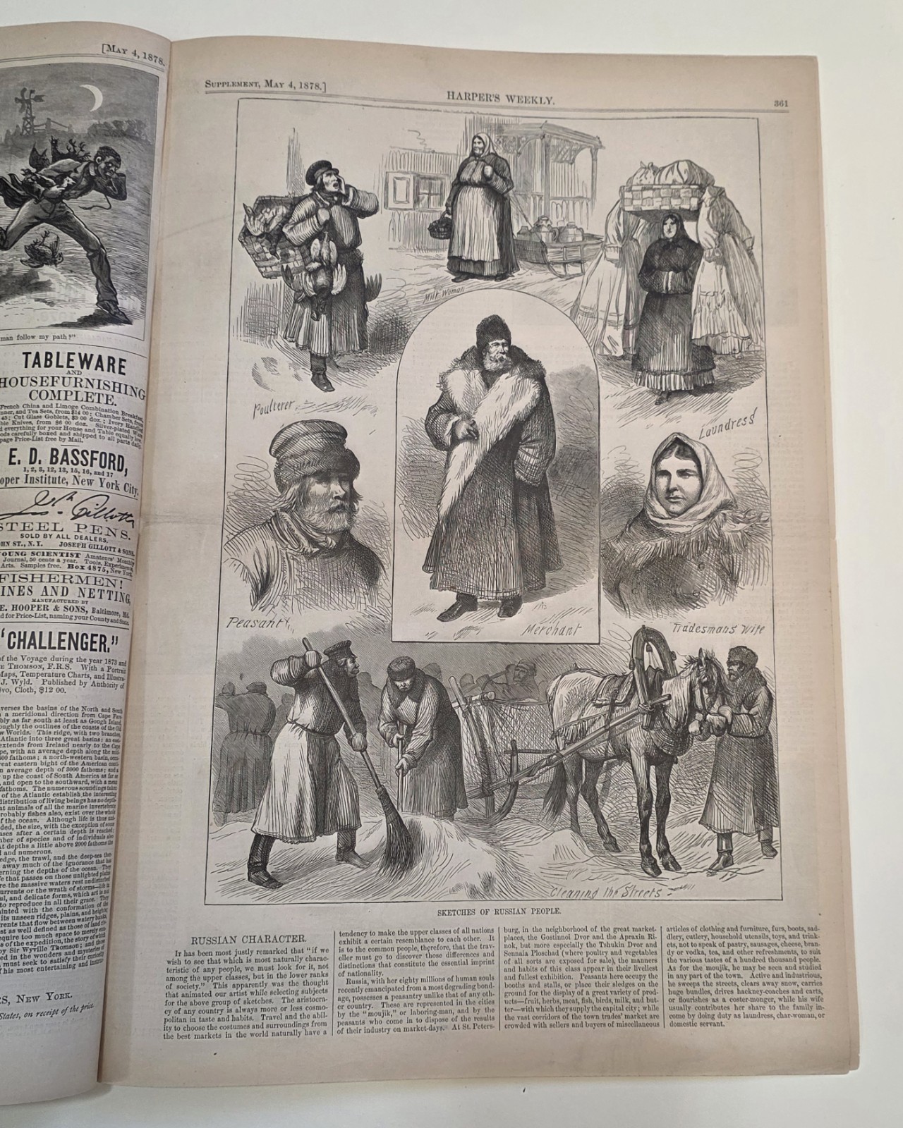 Harpers Weekly May 4, 1878 Full Magazine **Thomas Nast Bears Income Tax Measure*