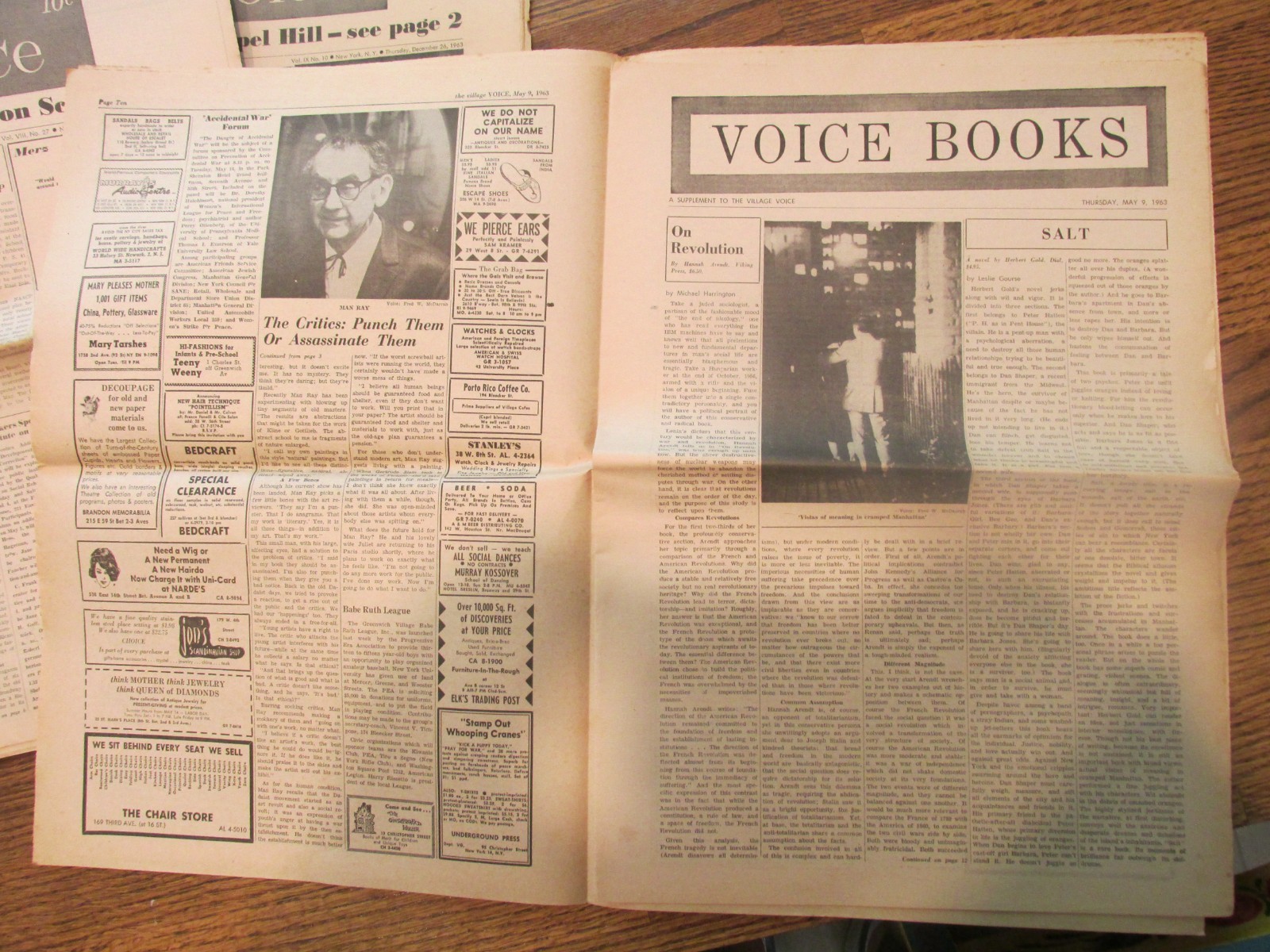 Vintage 1960s Greenwich VILLAGE VOICE Newspaper Lot Politics Art Music Theater a