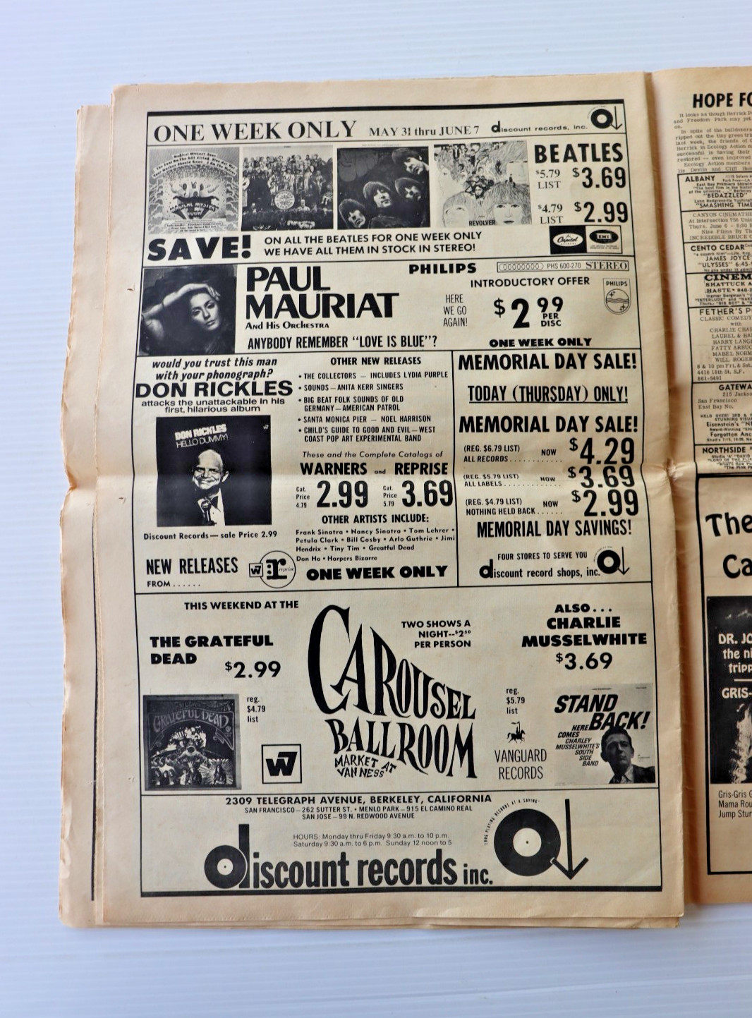 Vintage BERKELEY BARB May-June 1968 CALIFORNIA Newspaper TIMOTHY LEARY