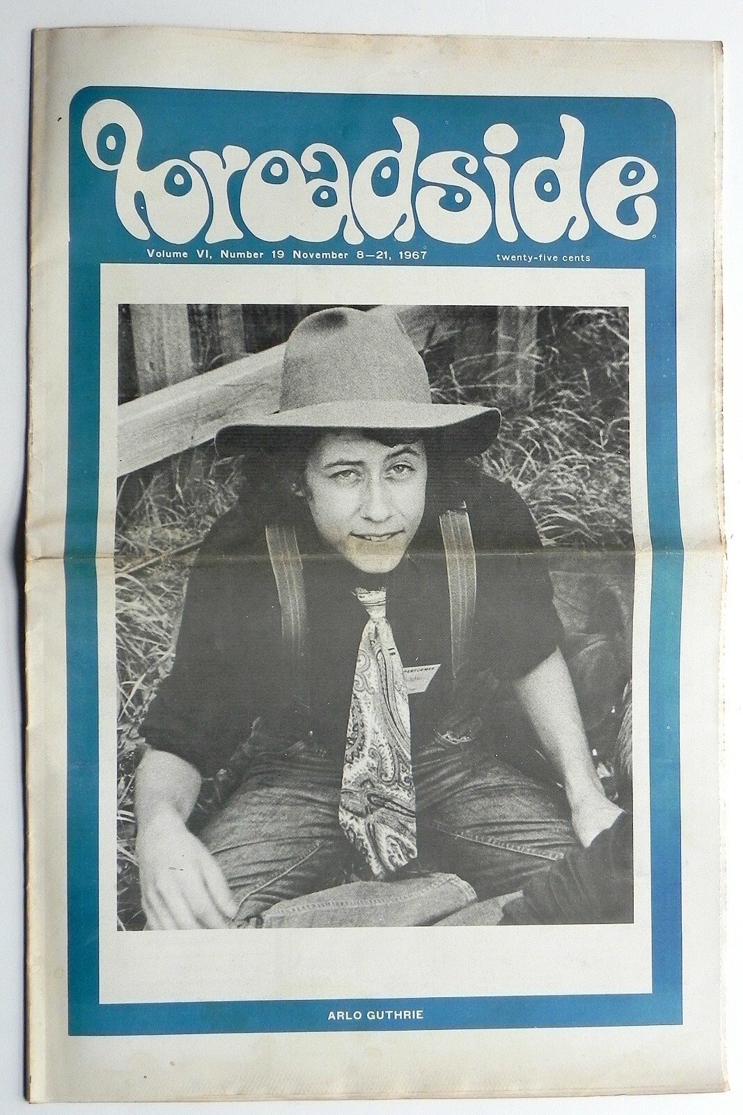 BROADSIDE Cambridge Hippie Underground Counterculture Newspaper Arlo Guthrie vF