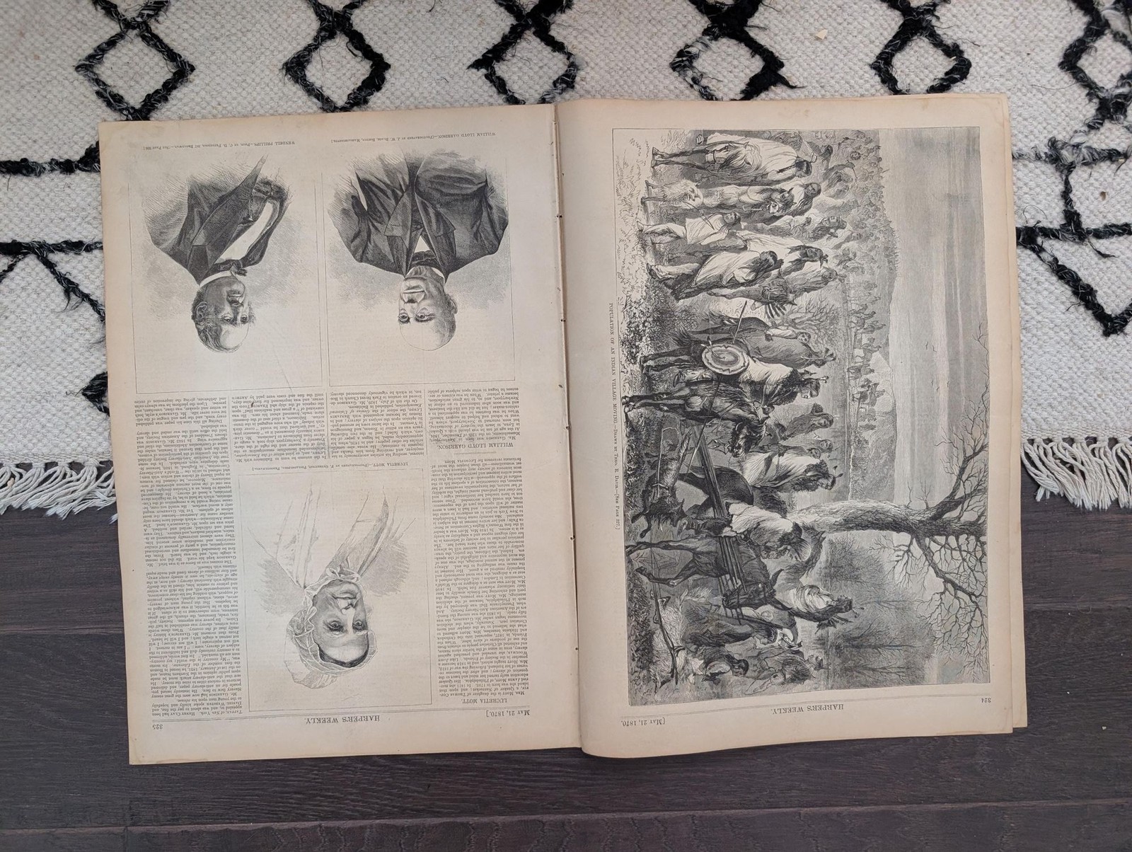 Harpers Weekly May 21, 1870 Winslow Homer Spring Blossoms William Lloyd Garrison