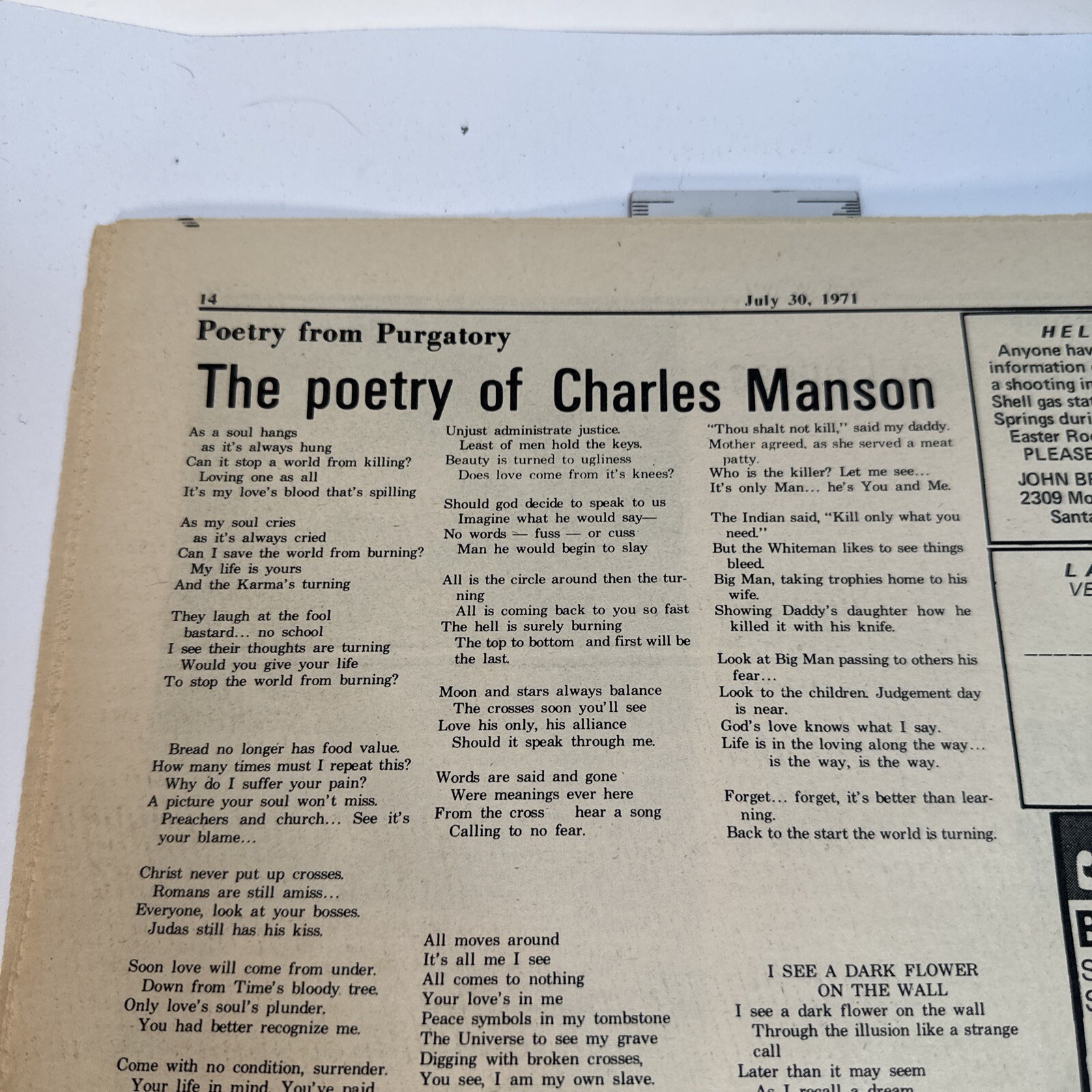1970s CounterCulture Underground LGBT Los Angeles Free Press July 30 1971