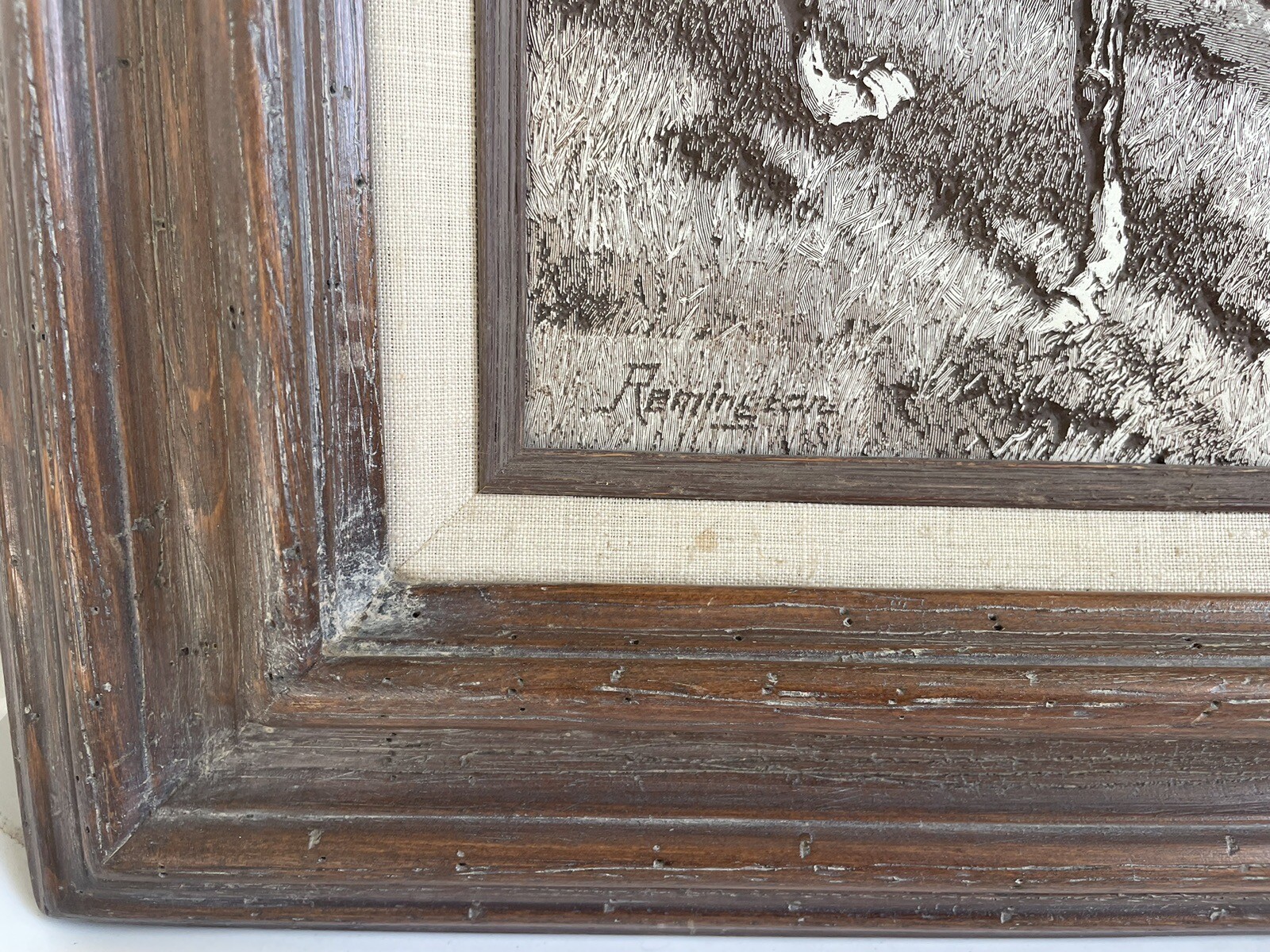 1886Harper’s Weekly Magazine Cover Page Engraved/Texture Art by Remington Framed