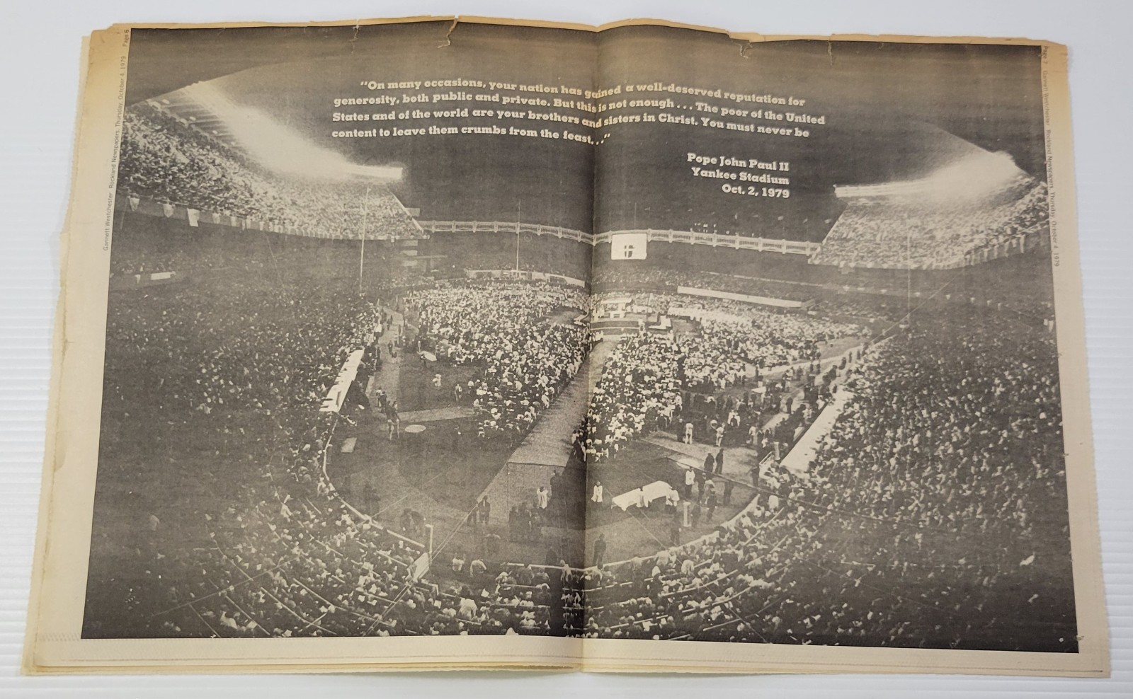 *L32) Today Newspaper October 4, 1979 Pope John Paul II Visits New York