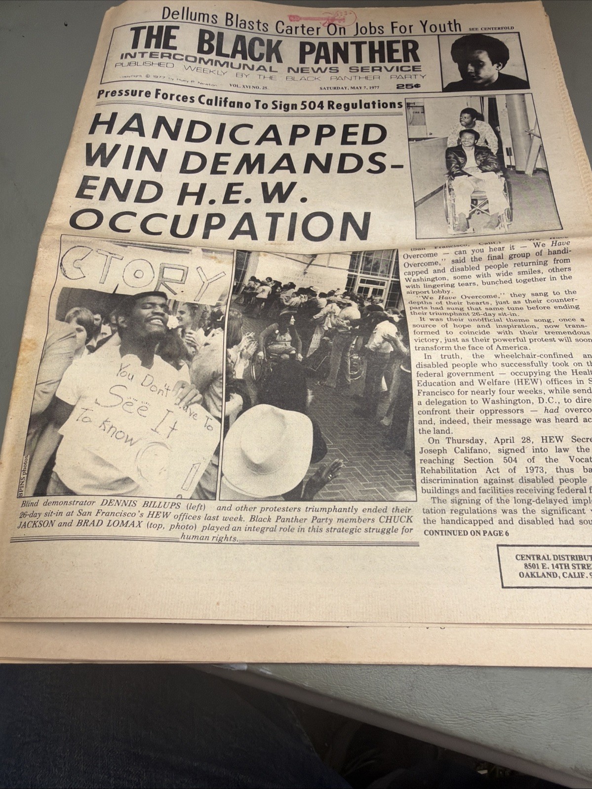 THE BLACK PANTHER PARTY NEWSPAPER – MAY 7, 1977 Huey Newton History