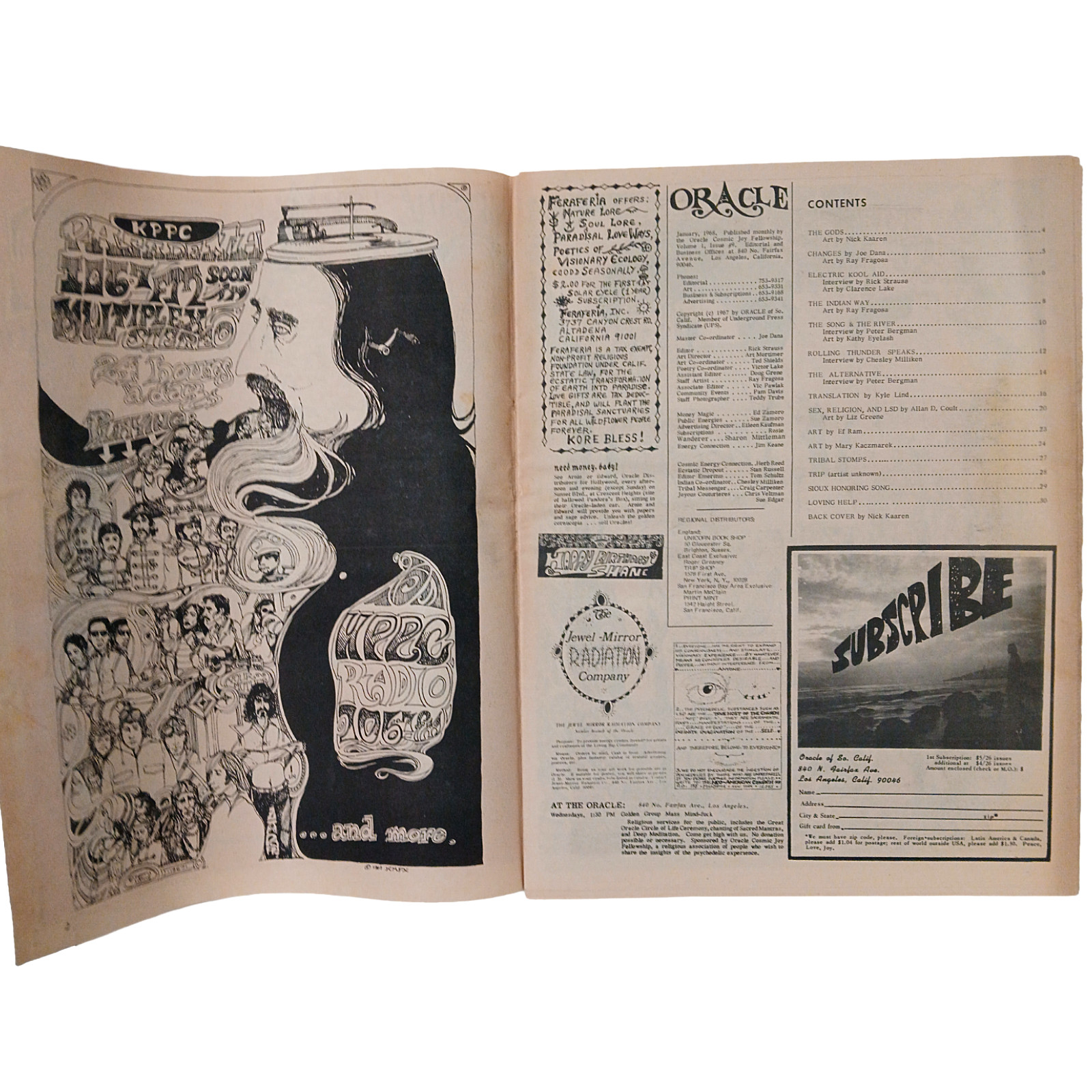 So. Calif. Oracle Newspaper Issue 9 Jan 1968 Tabloid Size Hippie Counterculture