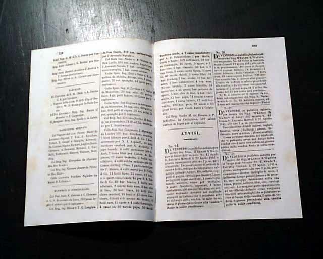Early & Rare ISLAND OF MALTA Italy Italian 1841 Miniature Old Newspaper