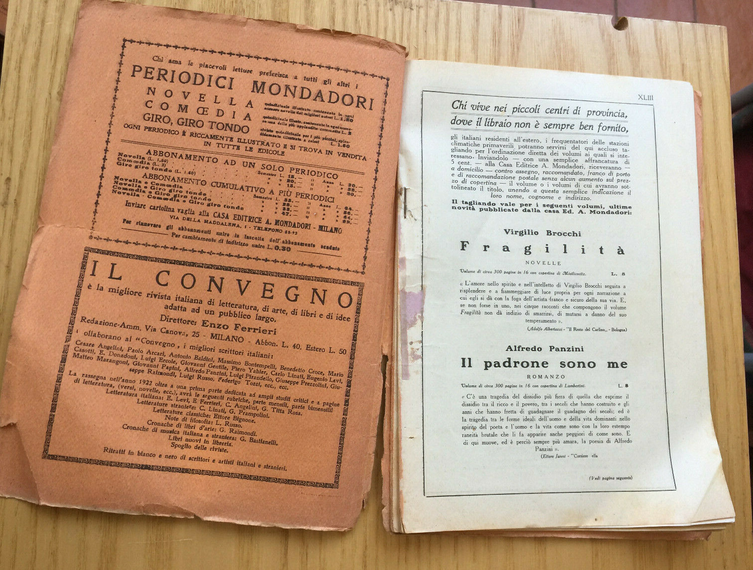 MONDADORI COMOEDIA PERIODICO COMMEDIA E VITA TEATRALE N 9 1922 A. FRESCURA 2/19