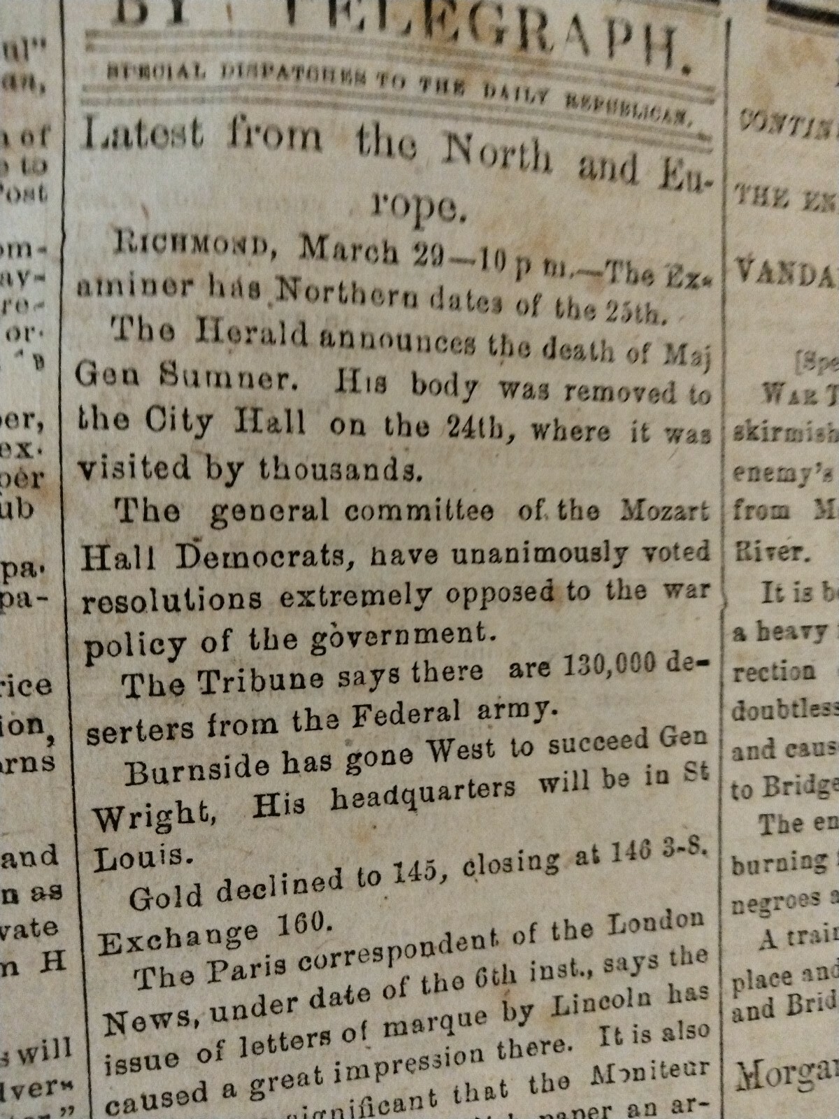 Civil War Newspapers- RARE CONFEDERATE- NAVAL ATTACK ON PORT HUDSON, FORREST