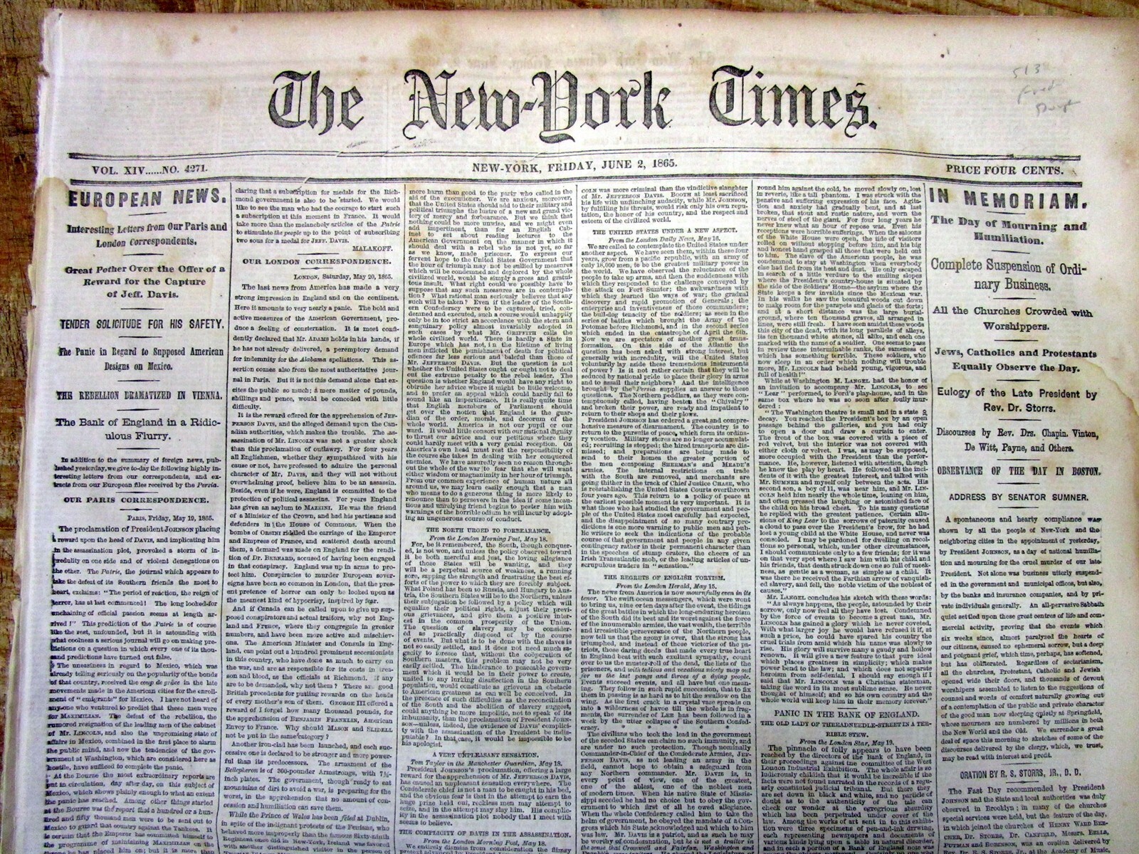 1865 newspaper w FATE of the FREED NEGR0 SLAVES in TENNESSEE after the Civil War