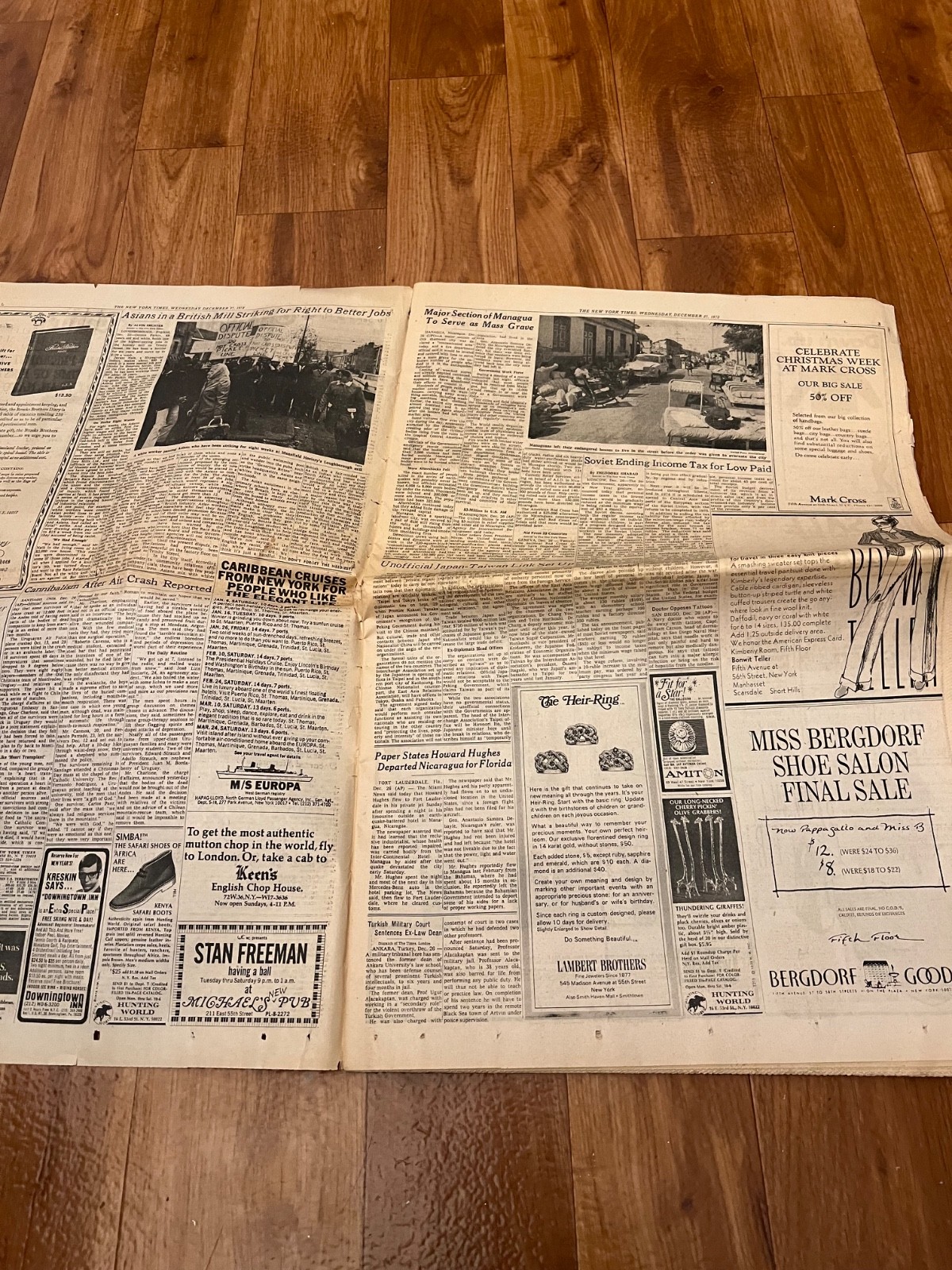 New York Times Paper December 27 1972 Late Edition Truman is Dead