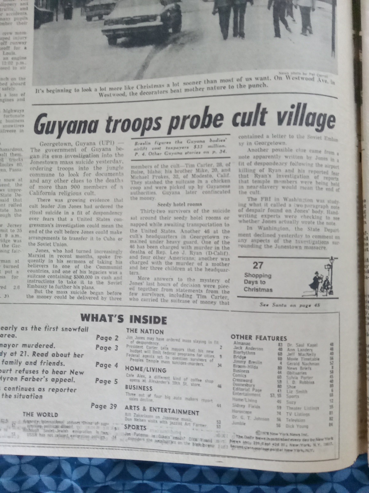 San Francisco Mayor Moscone – Harvey Milk – 1978 New York Daily News Newspaper