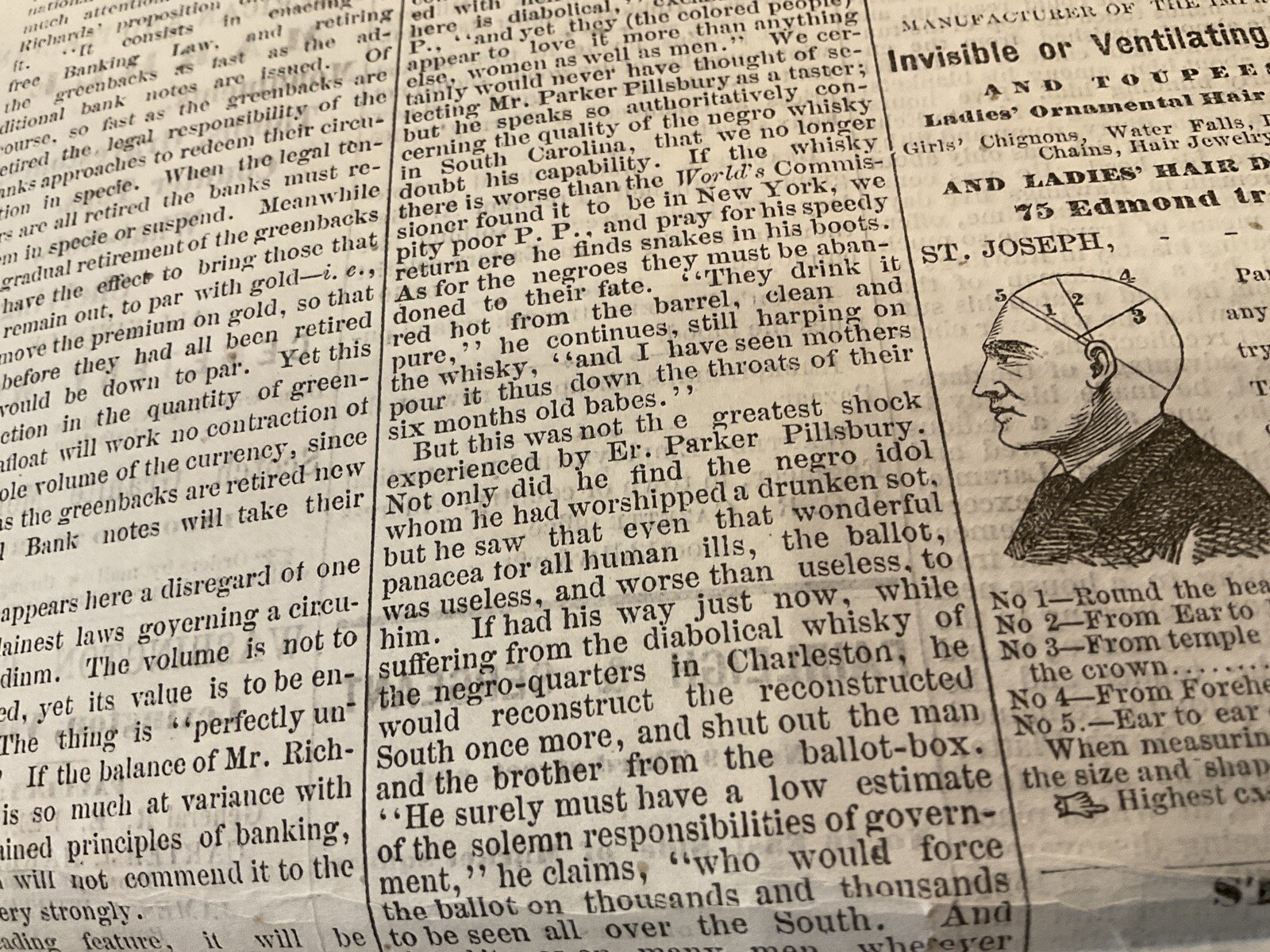 4 Missouri Civil War Reconstruction News 1869 St Joseph Negros Cachiz Apache