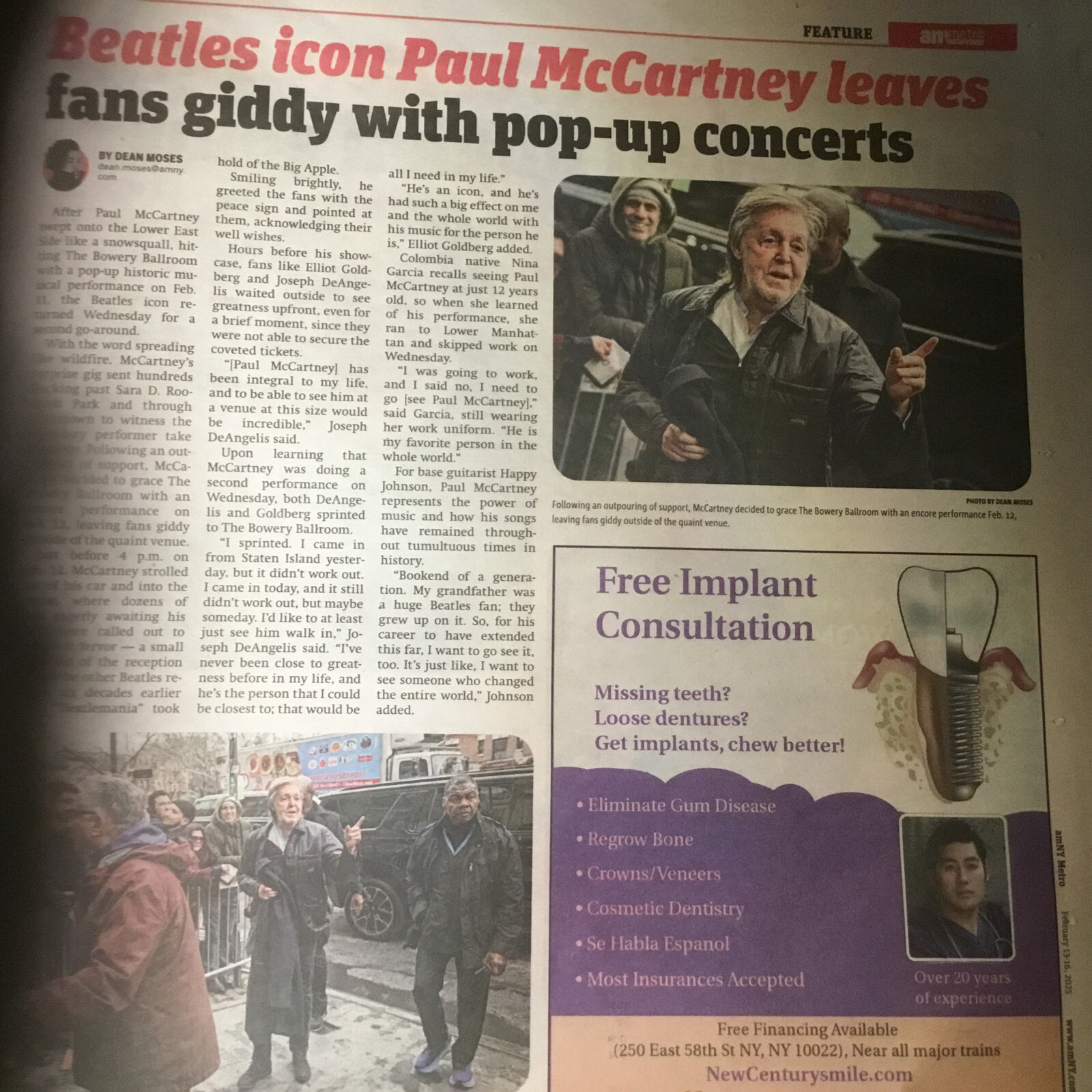 BEATLEMANIA The Beatles Paul McCartney Pop-Up NYC Bowery Show,Brian May Pic 2025