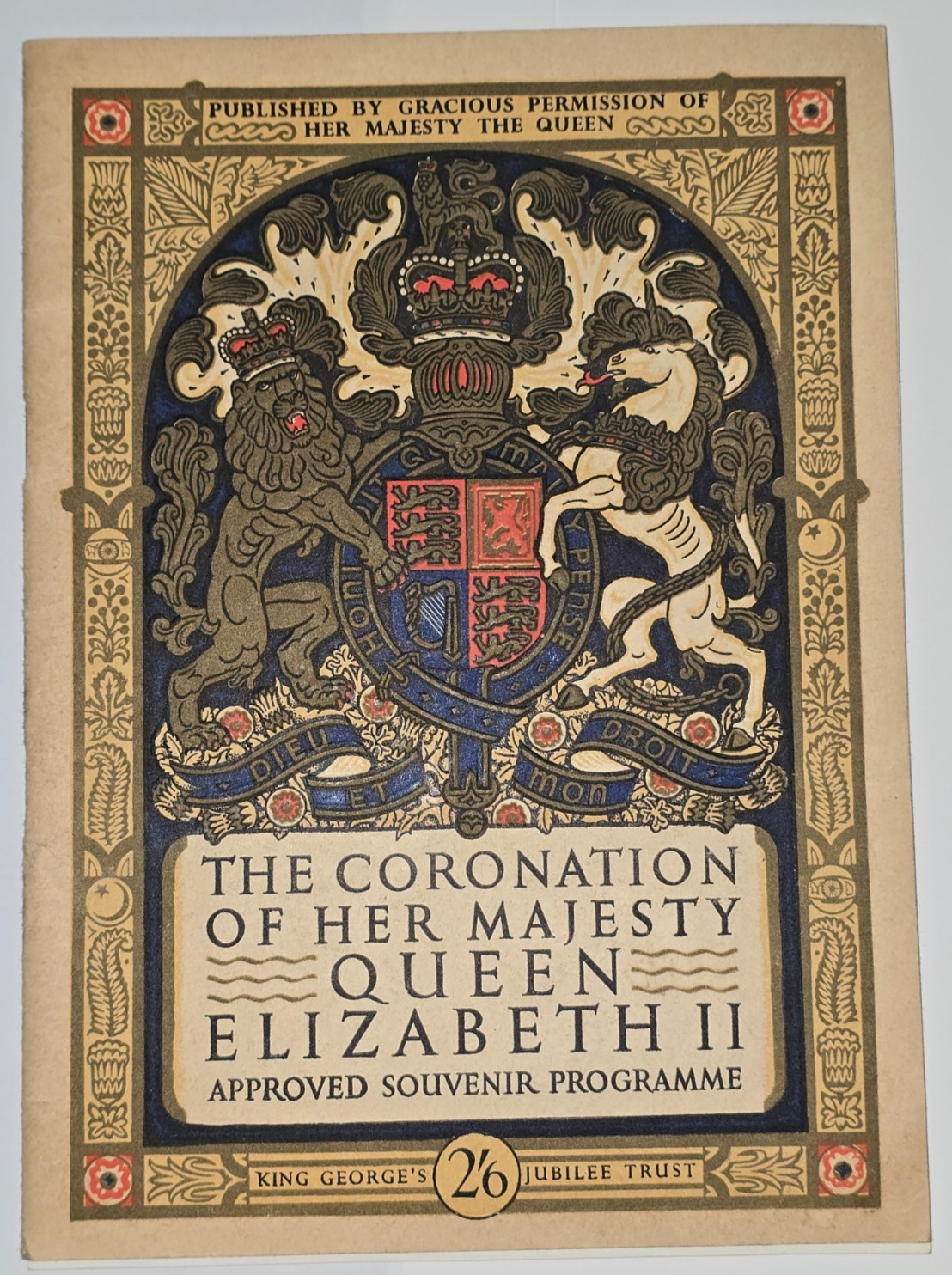 Vintage 1953 Queen Elizabeth II Official Coronation Souvenir Program England UK