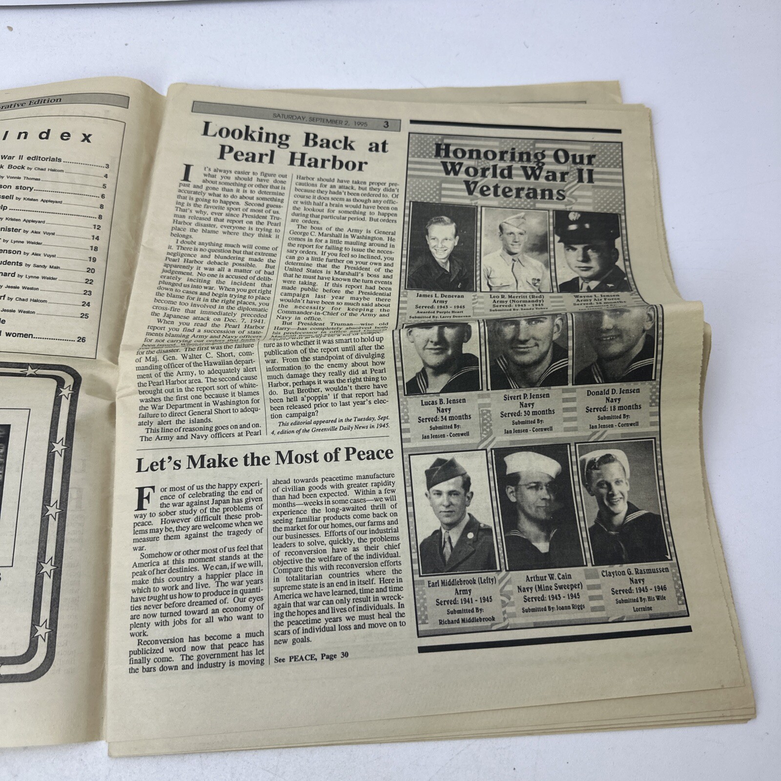 The Daily News 1995 Greenville Michigan World War II Commemorative Edition