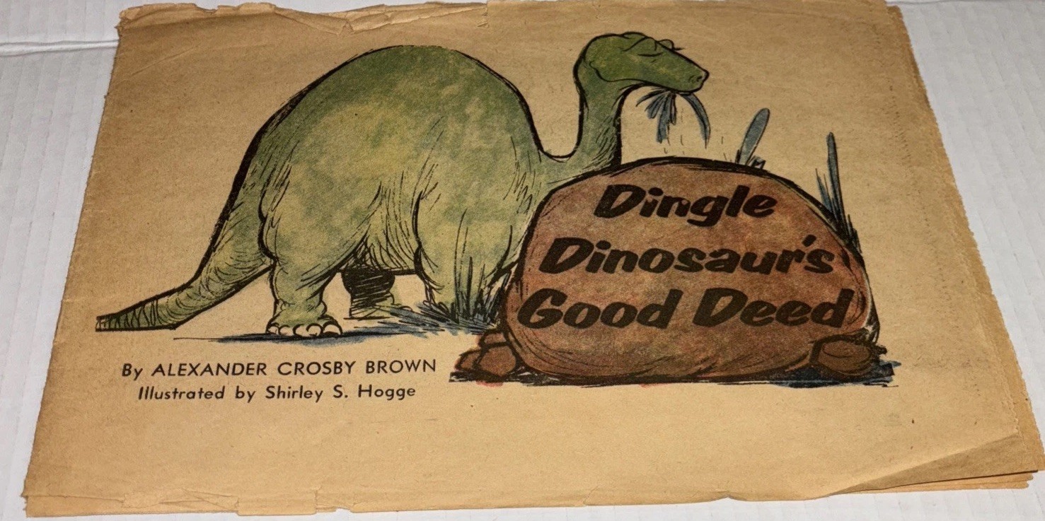 Vintage 1967 Dingle Dinosaurs Good Deed Chicago Tribune News Hogge Crosby Brown