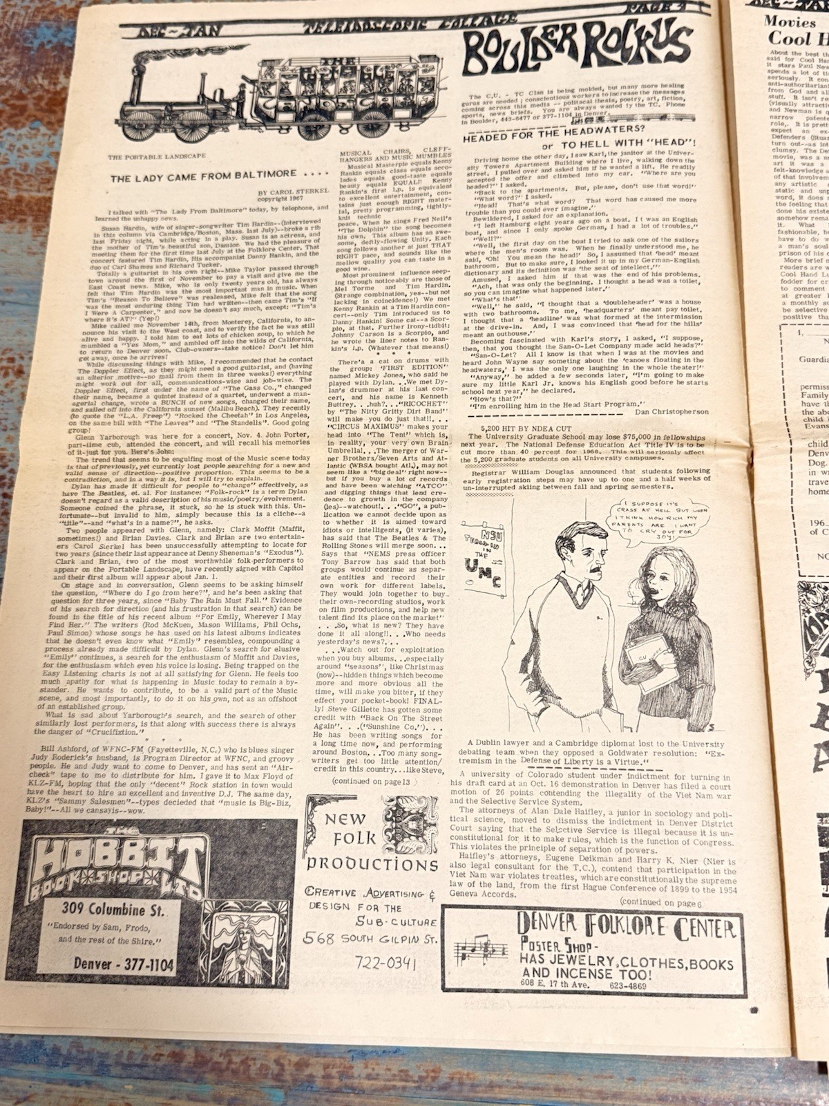 1967 Teleidoscopic Collage Denver The Doors New Year’s Eve Hendrix Family Dog
