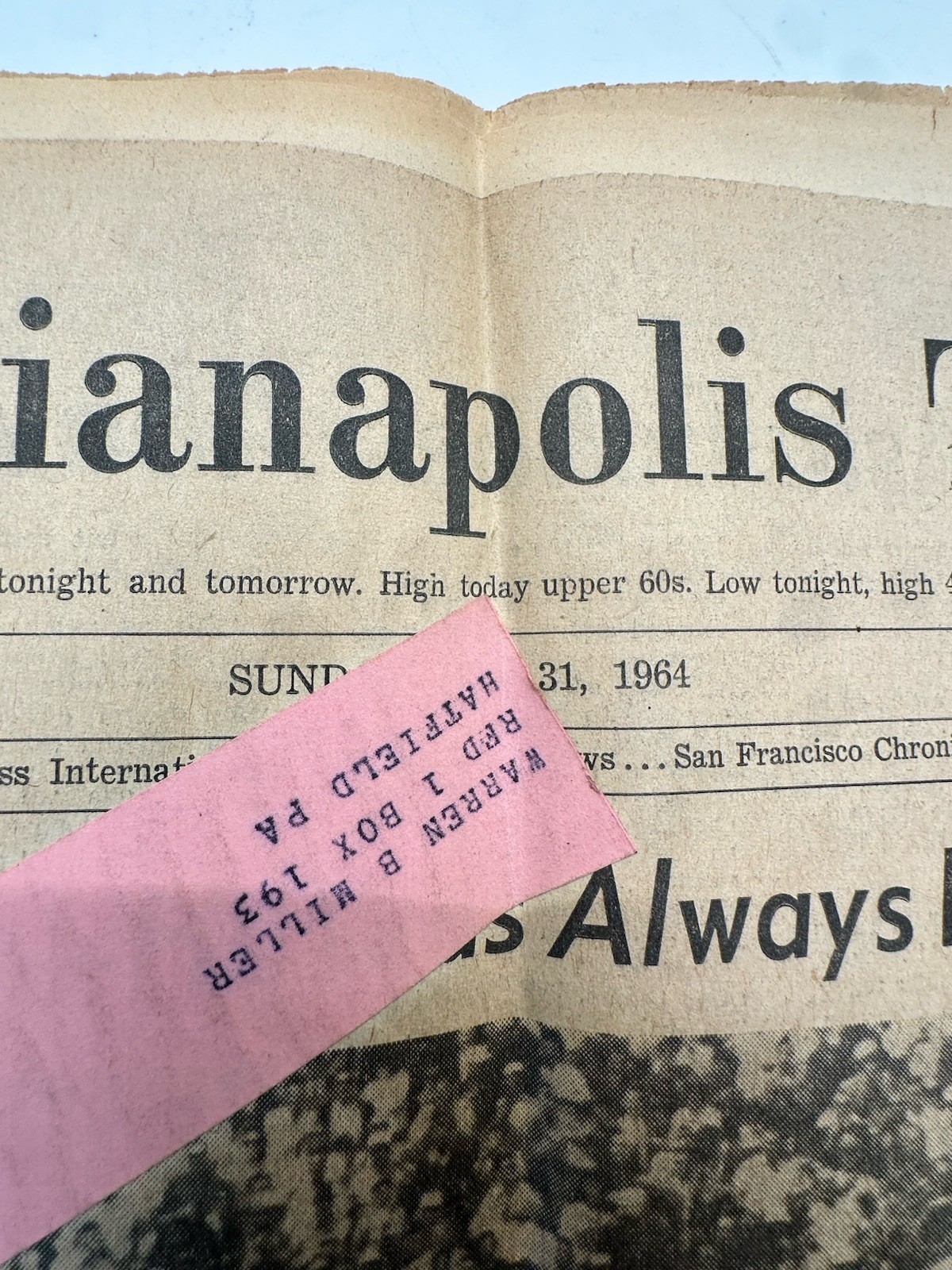 May 31, 1964 The Indianapolis Times A.J. FOYT WINS INDIANAPOLIS 500 Sachs Dies