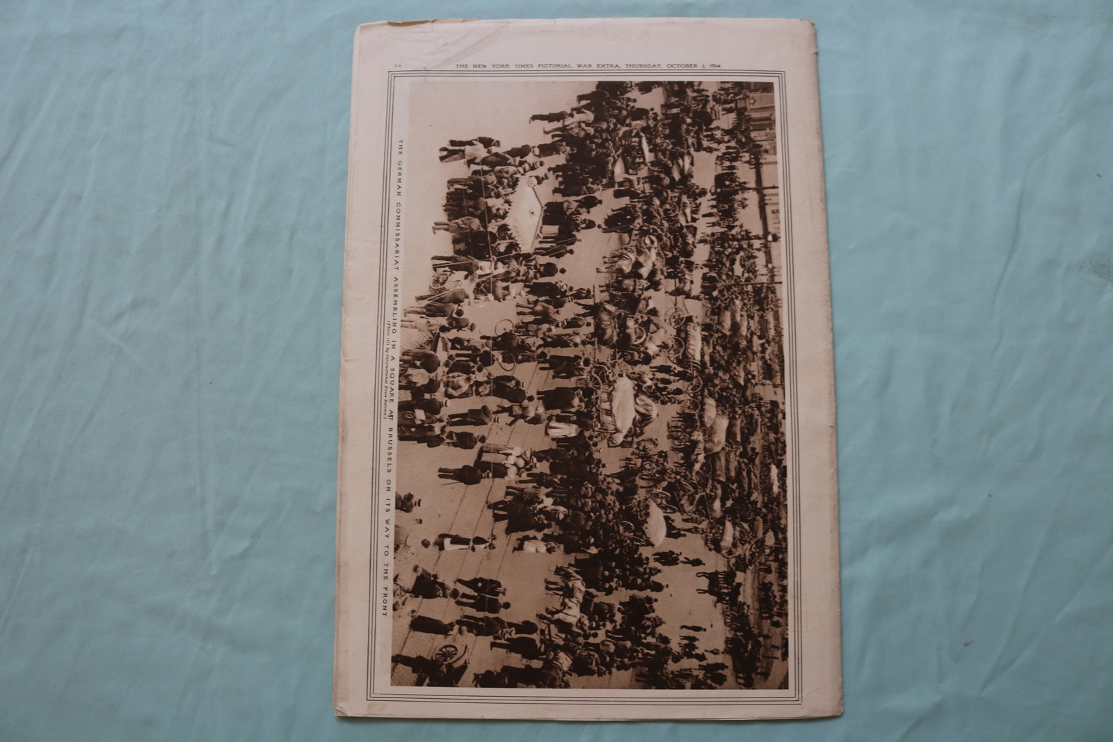 1914 OCT 1 NEW YORK TIMES MID-WEEK PICTORIAL WAR EXTRA – GERMAN FIRING – NP 9117