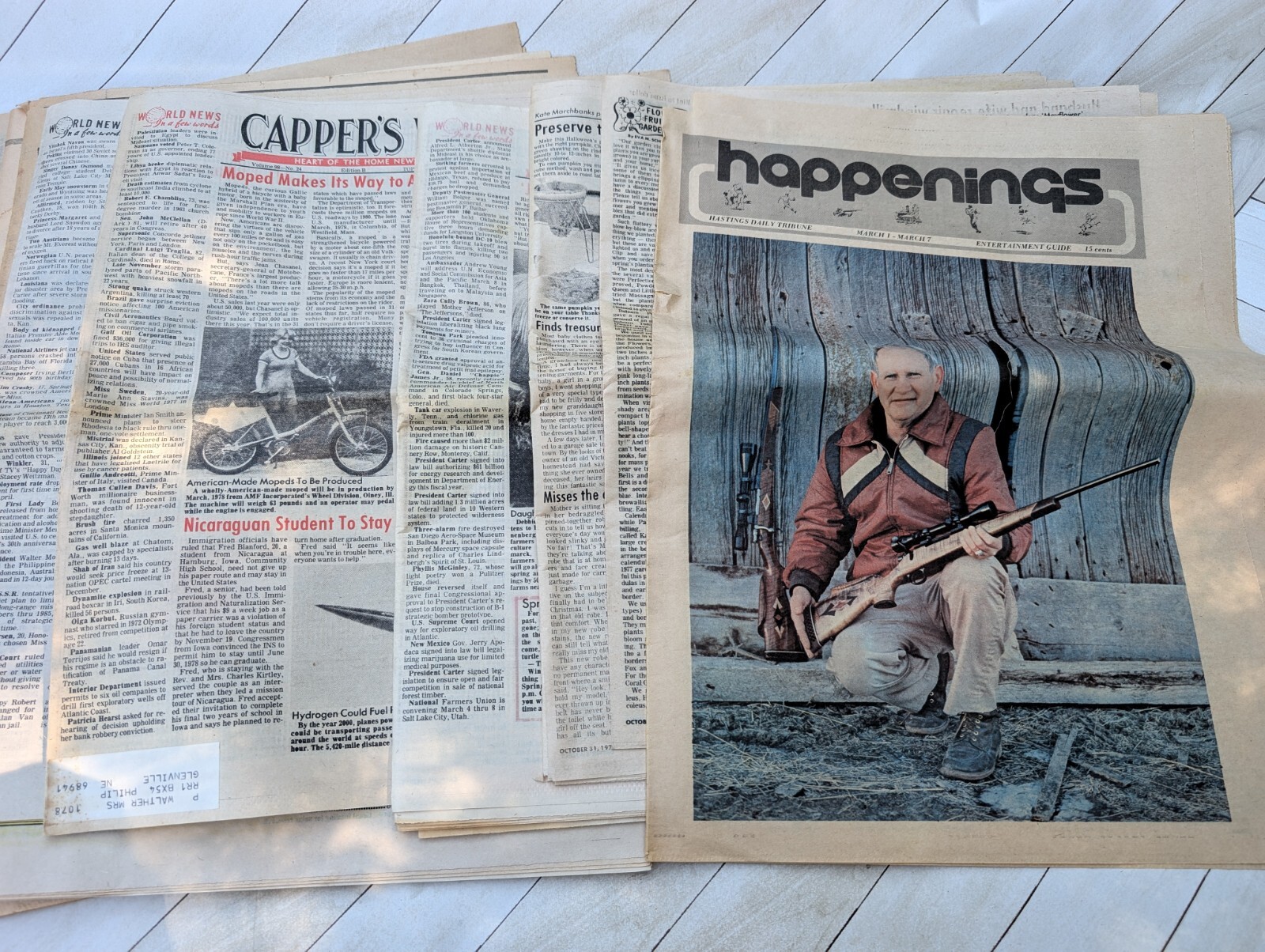 Mystery Set of Vintage Newspapers Capper’s Weekly 1970s Junk Journal 6 days