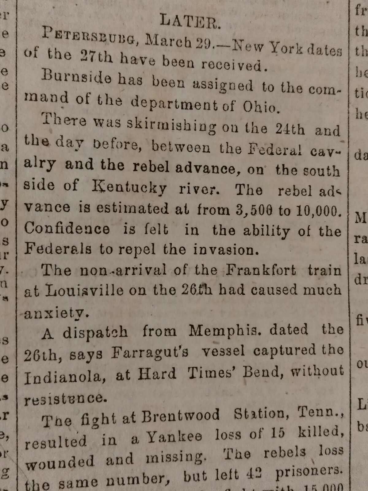 Civil War Newspapers- RARE CONFEDERATE- NAVAL ATTACK ON PORT HUDSON, FORREST