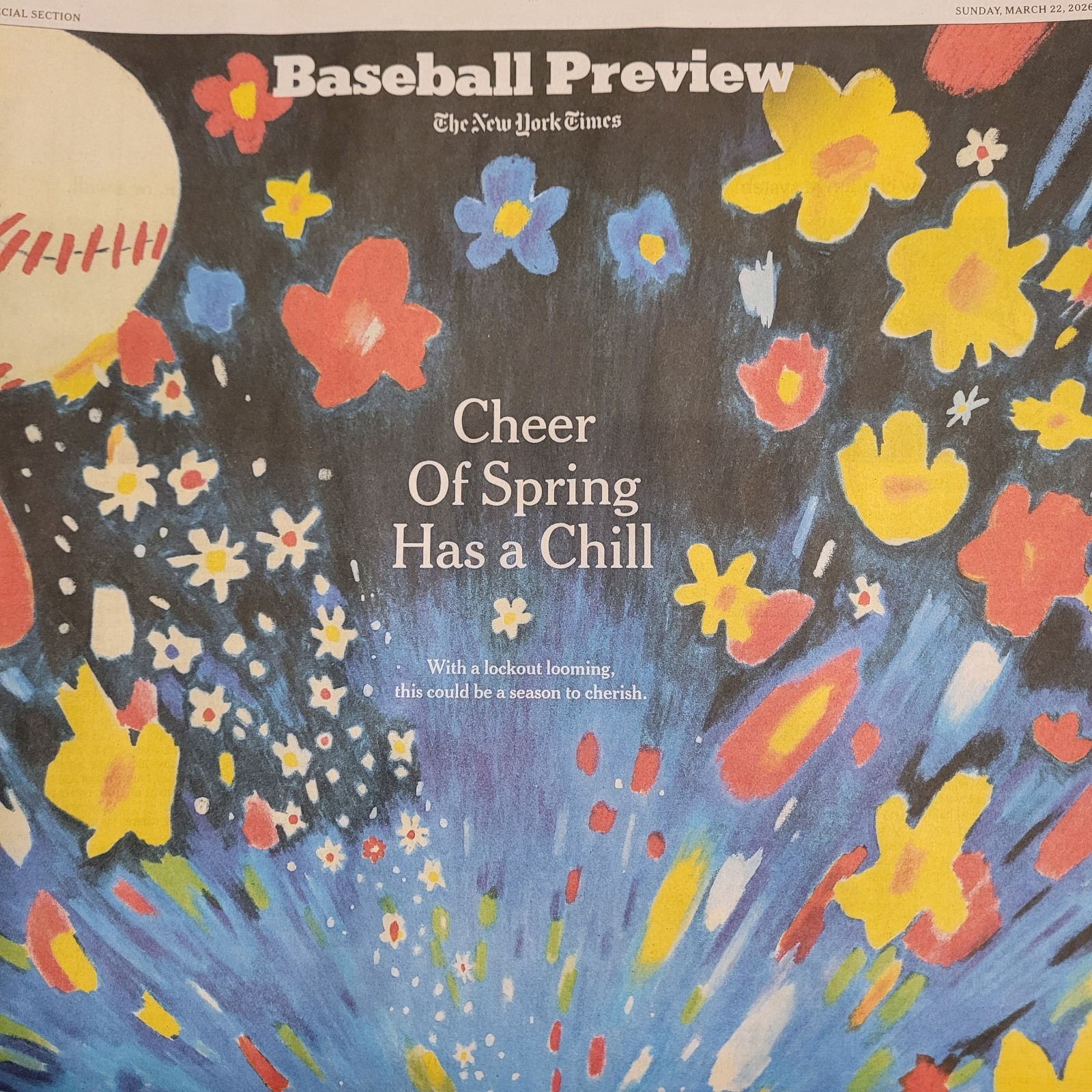 ‘2026 BASEBALL PREVIEW GUIDE’ NY Times 3/22/26