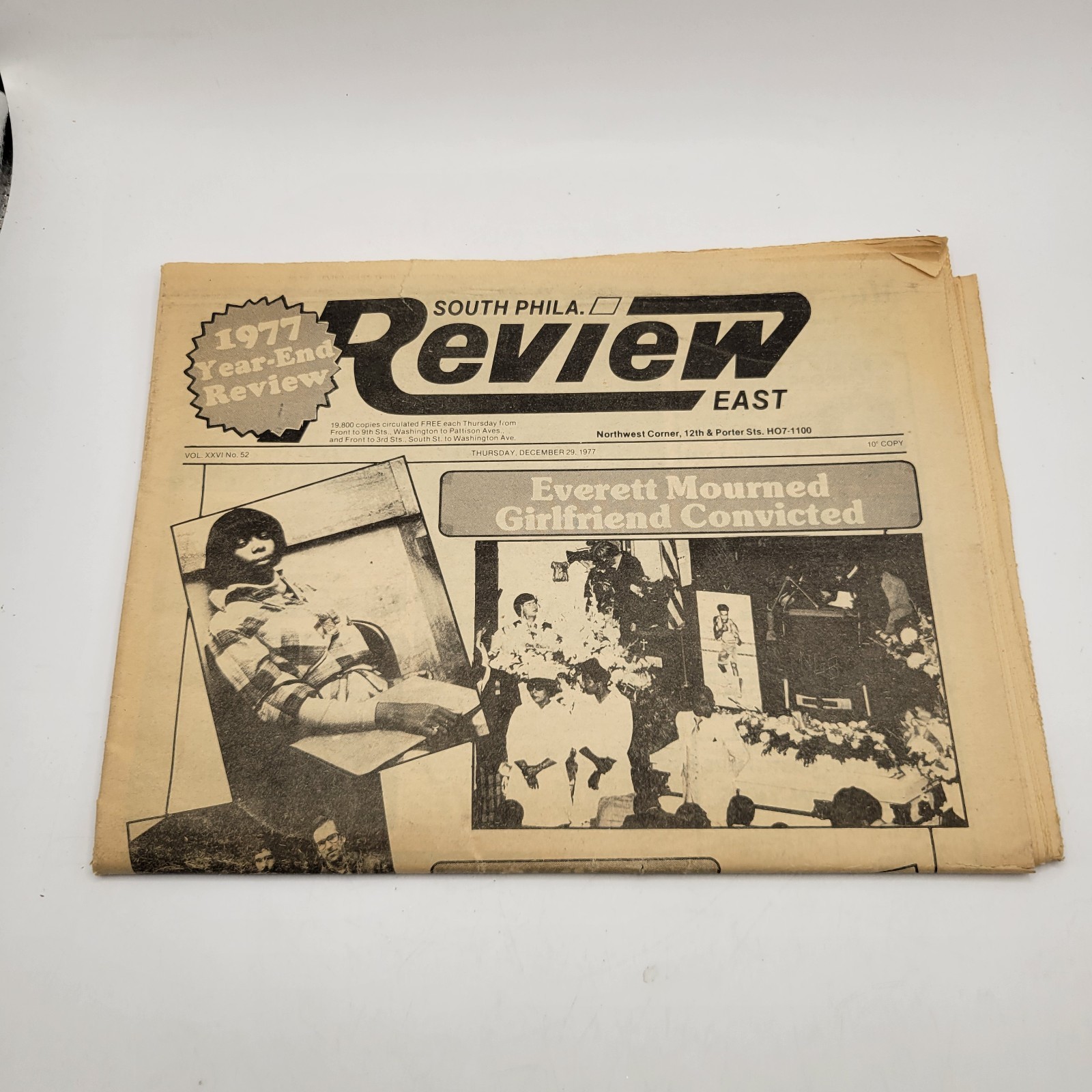 Vintage 1977 South Philadelphia Review East Free Newspaper December Year Review