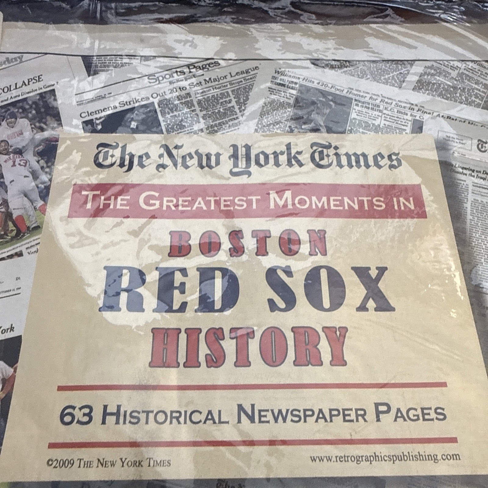 BOSTON RED SOX HISTORY MLB GREATEST MOMENTS NEW YORK TIMES PAPER 2009 NEW
