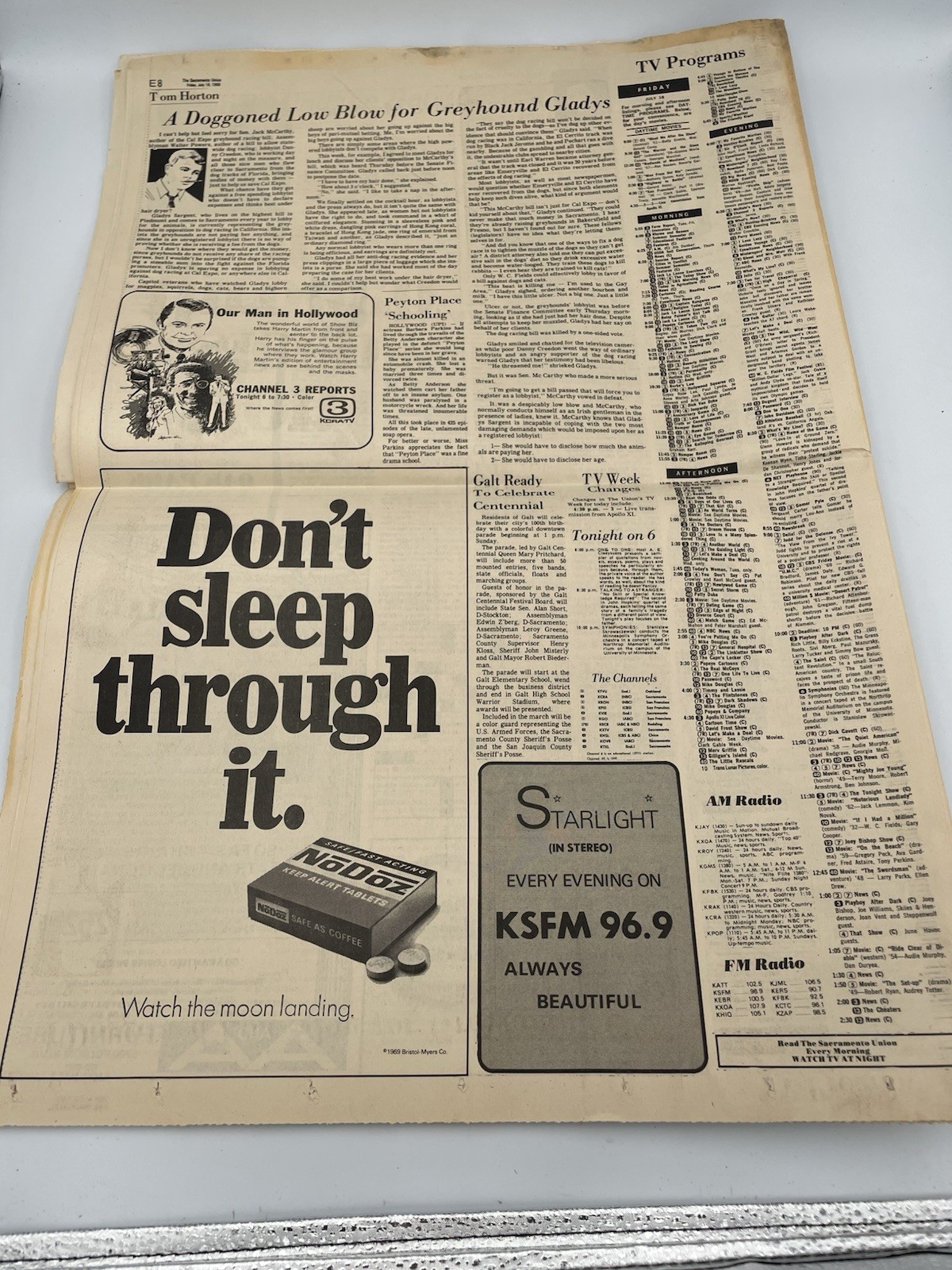 9x The Sacramento Union Newspapers 1969 Apollo 11 Moon Landing Lot