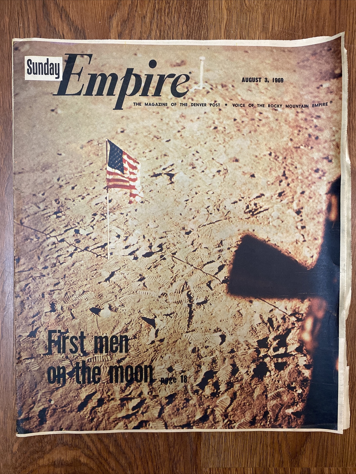 Sunday Empire Newspaper Magazine 8/3/1969 Denver Post Apollo 11 Moon Landing