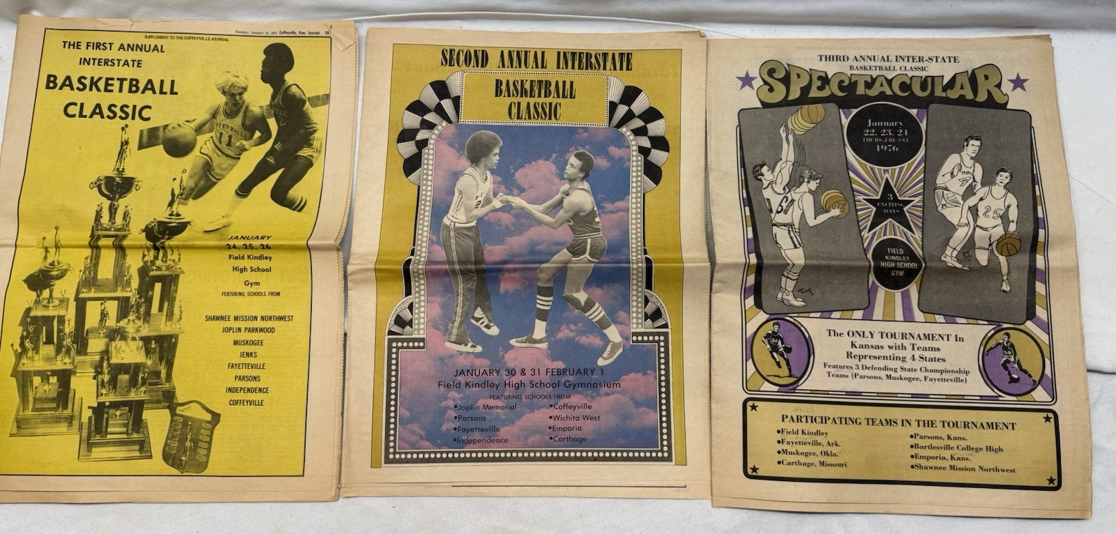 Coffeyville, KS FKHS Annual Interstate Classic Basketball Journal Insert Lot