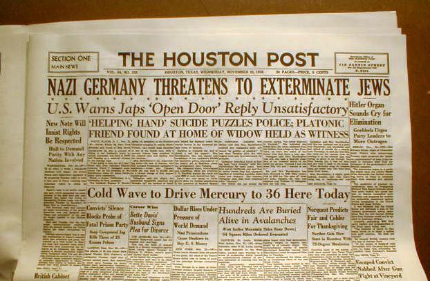 1933-1946 reprint display Newspapers REMEMBRANCE of THE HOLOCAUST Judaica WW II