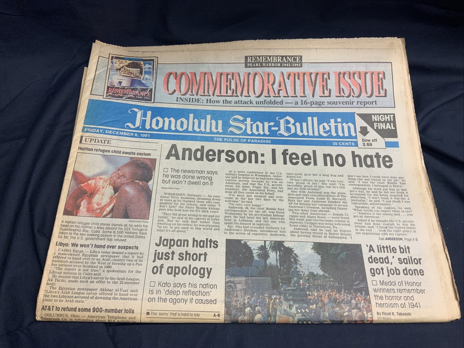 Honolulu Star Bulletin – December 6, 1991 – Pearl Harbor Commemorative Issue