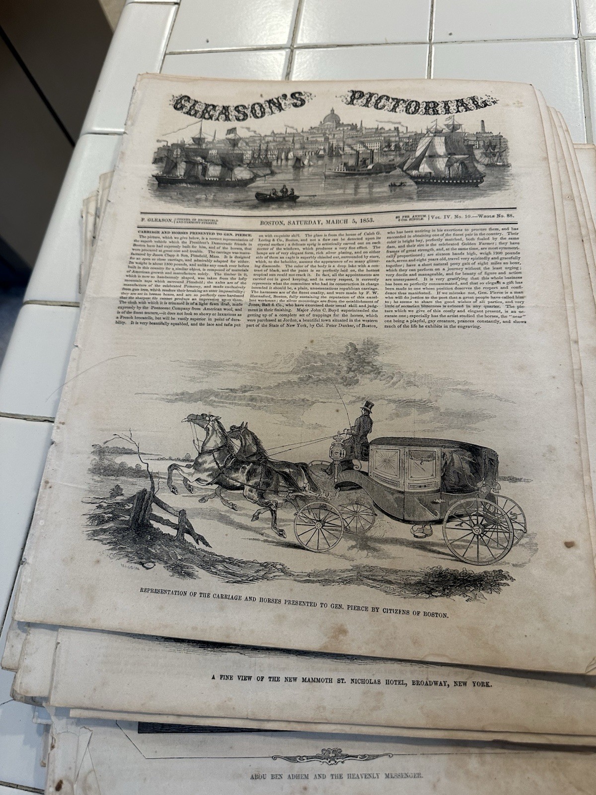 Gleason’s Pictorial Drawing Room Companion 1st Half of 1853 Vol IV 1–26 Jan-June