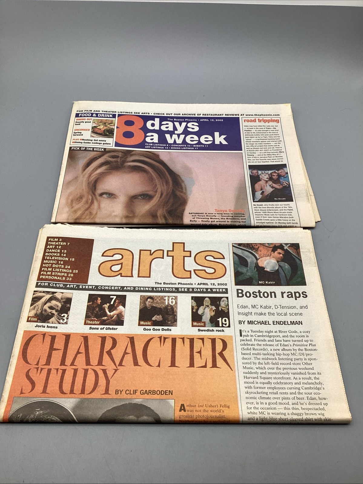 April 12-18 2002 The Boston Phoenix Goo Goo Dolls Cover Full Paper *RARE*