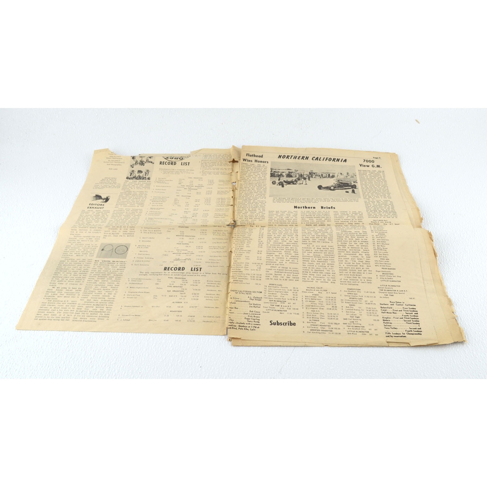 Drag News Aug 7 1959 Vol 5 No 18 Hustler II NHRA Drag Racing Newspaper